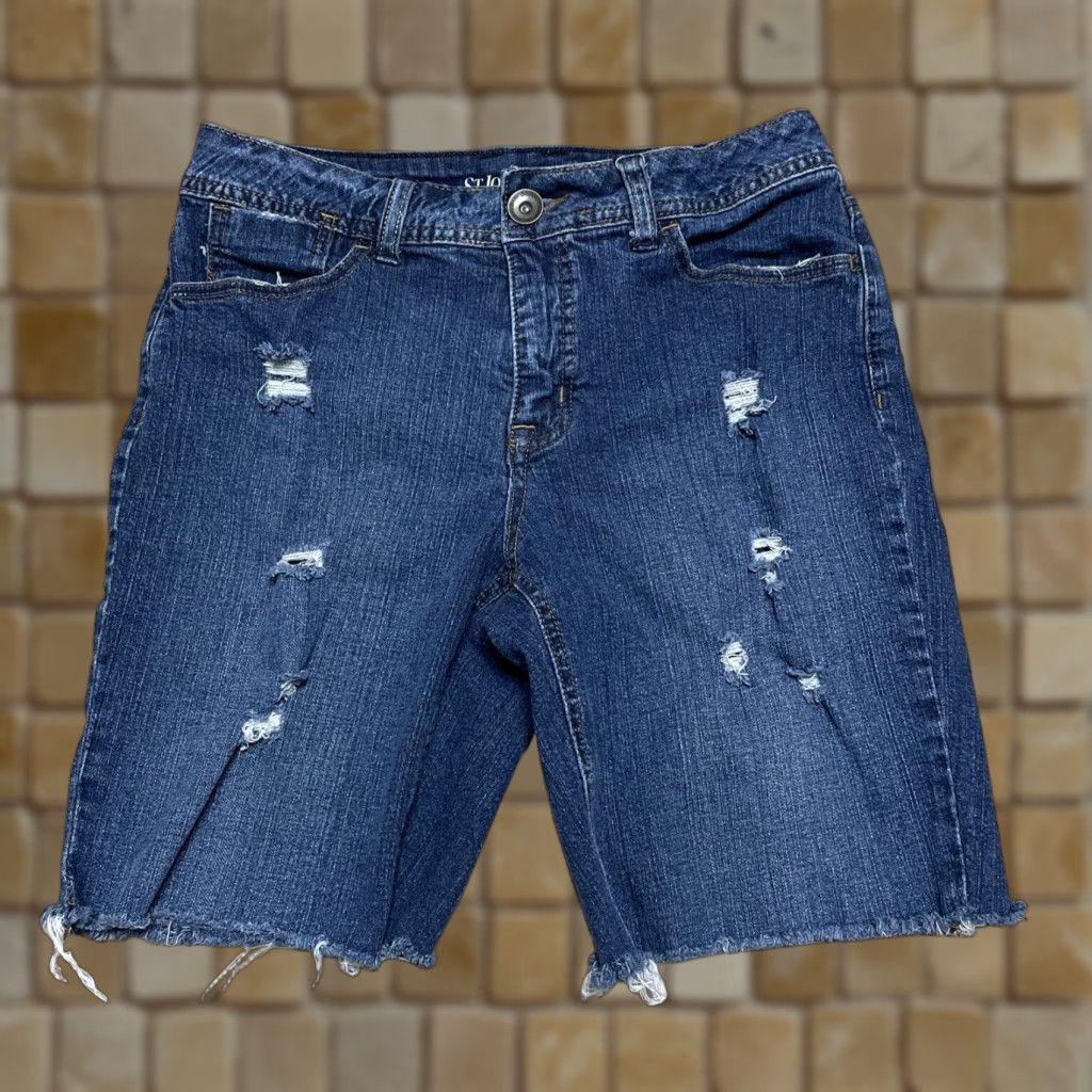 Vintage VINTAGE St John’s Bay Women’s Bermuda Shorts Size 6 Blue Stretch Denim Size 28" / US 6 / IT 42 - 1 Thumbnail