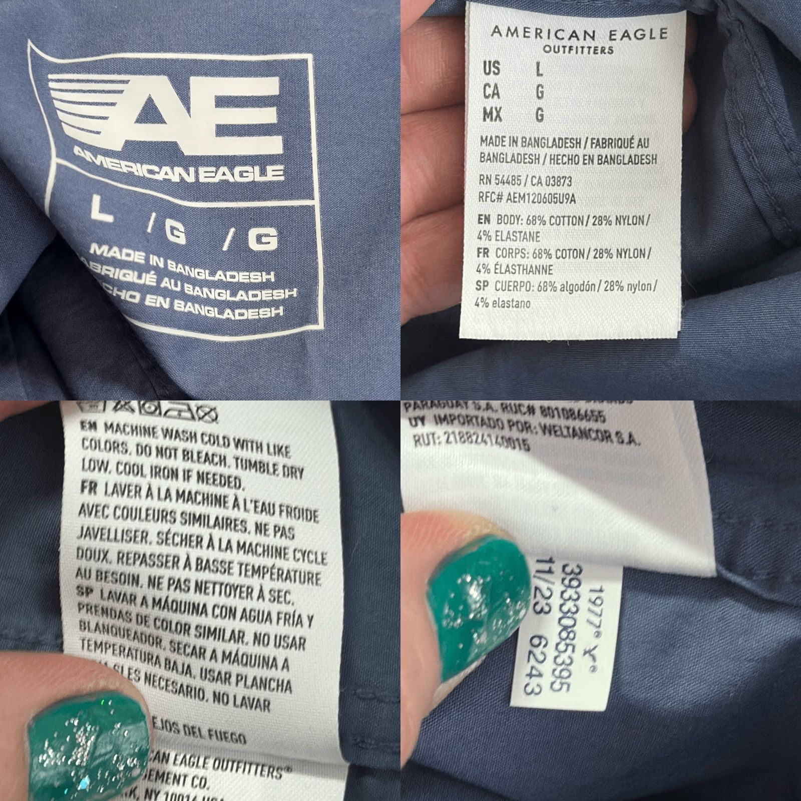 American Eagle Outfitters American Eagle Outfitters Shirt Men L Blue Camp Shacket Short Sleeve Snap Buttons Mens Size US L / EU 52-54 / 3 - 8 Thumbnail