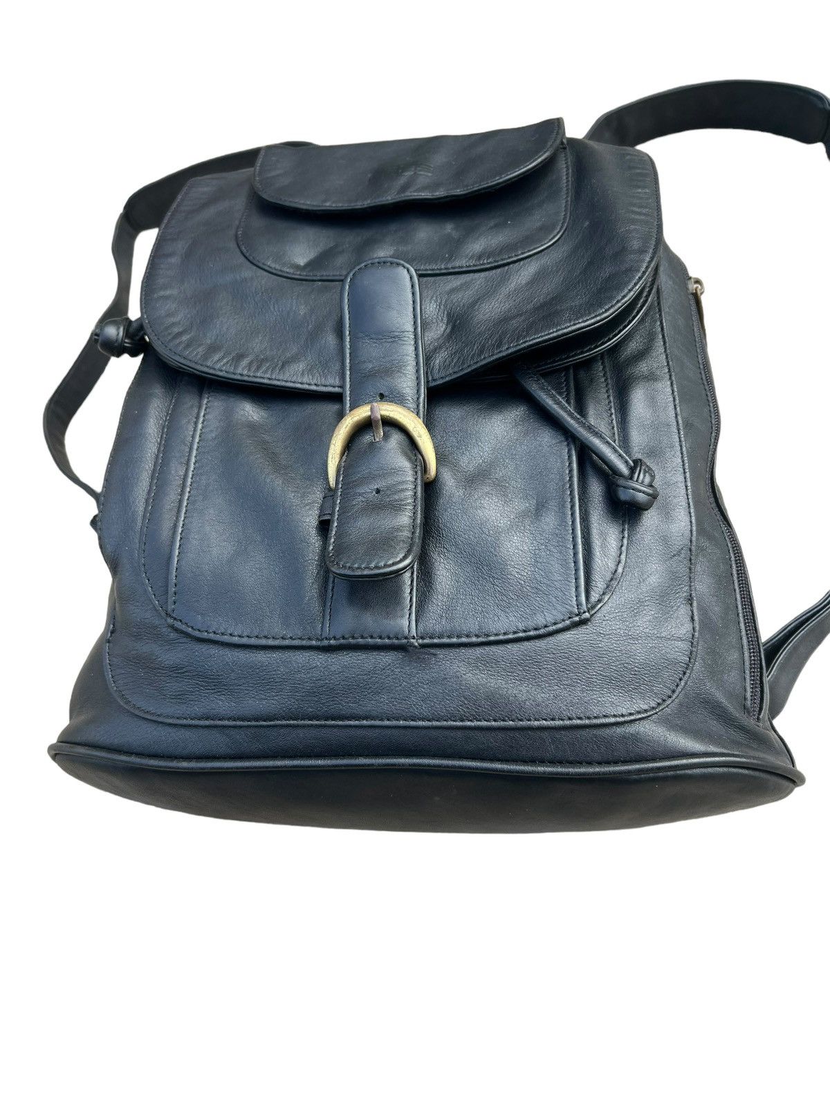 BREE Vintage BREE All Black Leather Backpack Size ONE SIZE - 9 Thumbnail