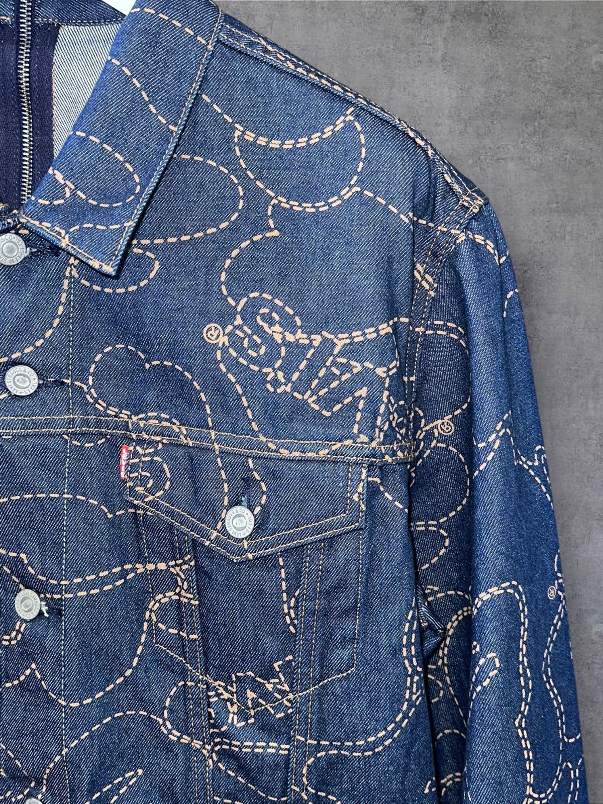 Bape × Levi's BAPE X LEVI’S SPLIT TRUCKER JACKET SIZE XL Size US XL / EU 56 / 4 - 2 Thumbnail