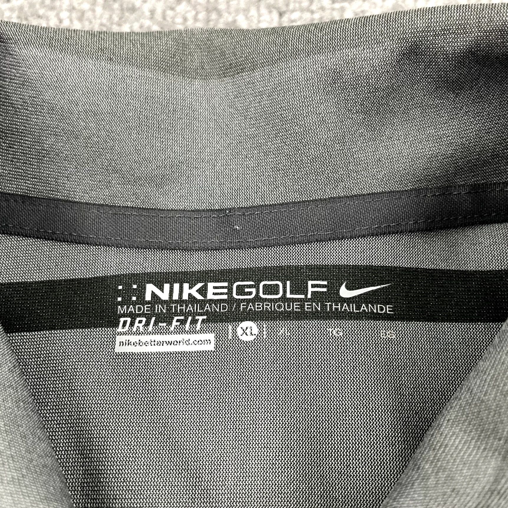 Nike NIKE Polo Shirt Men XL Gray Striped Polo Shirt Golf Tequila ROCA PATRON Dri-Fit Logo Size US XL / EU 56 / 4 - 3 Thumbnail