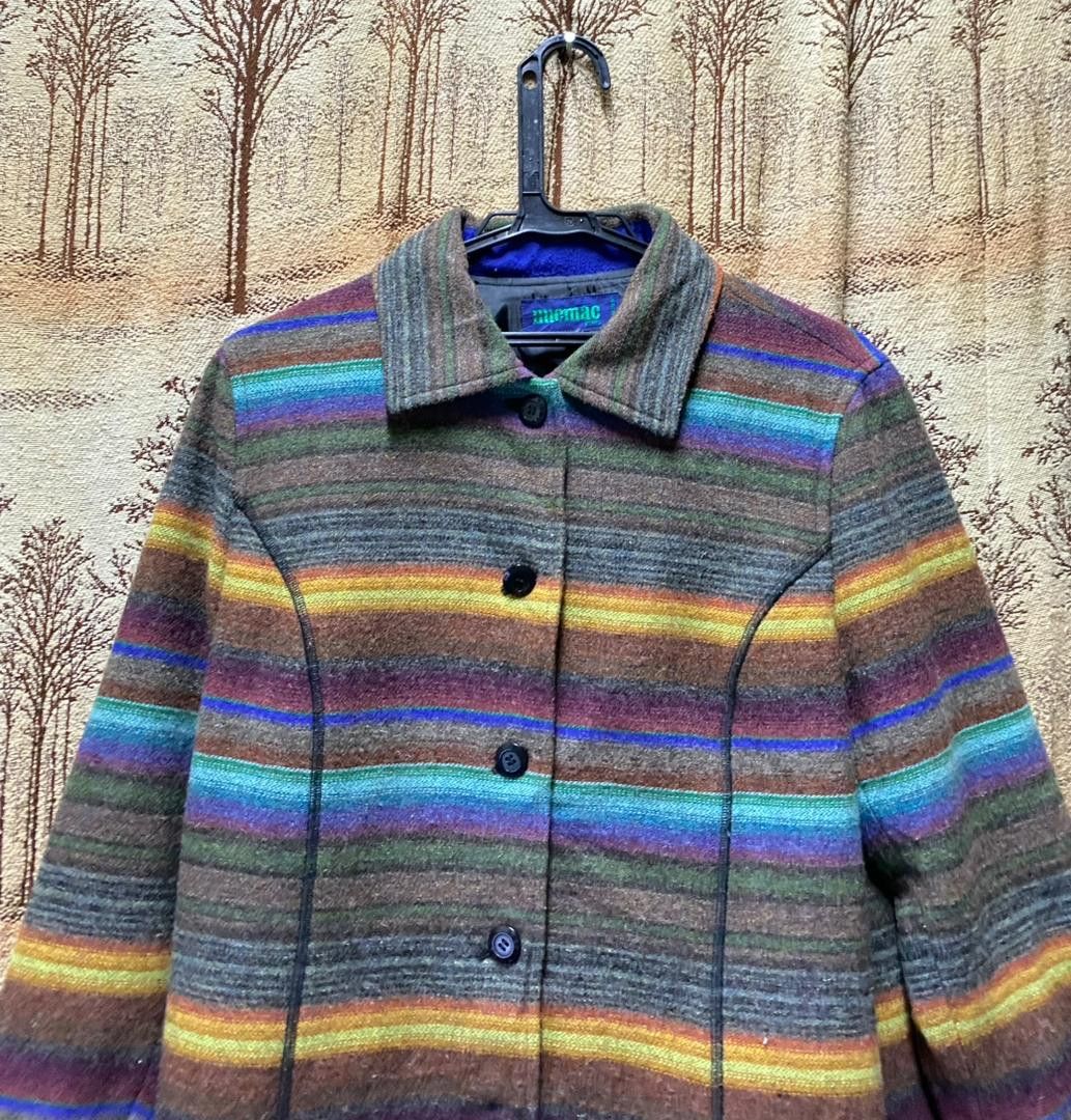 Japanese Brand Vintage micmac Paris Wool stripe Button Jacket Size US M / EU 48-50 / 2 - 3 Thumbnail