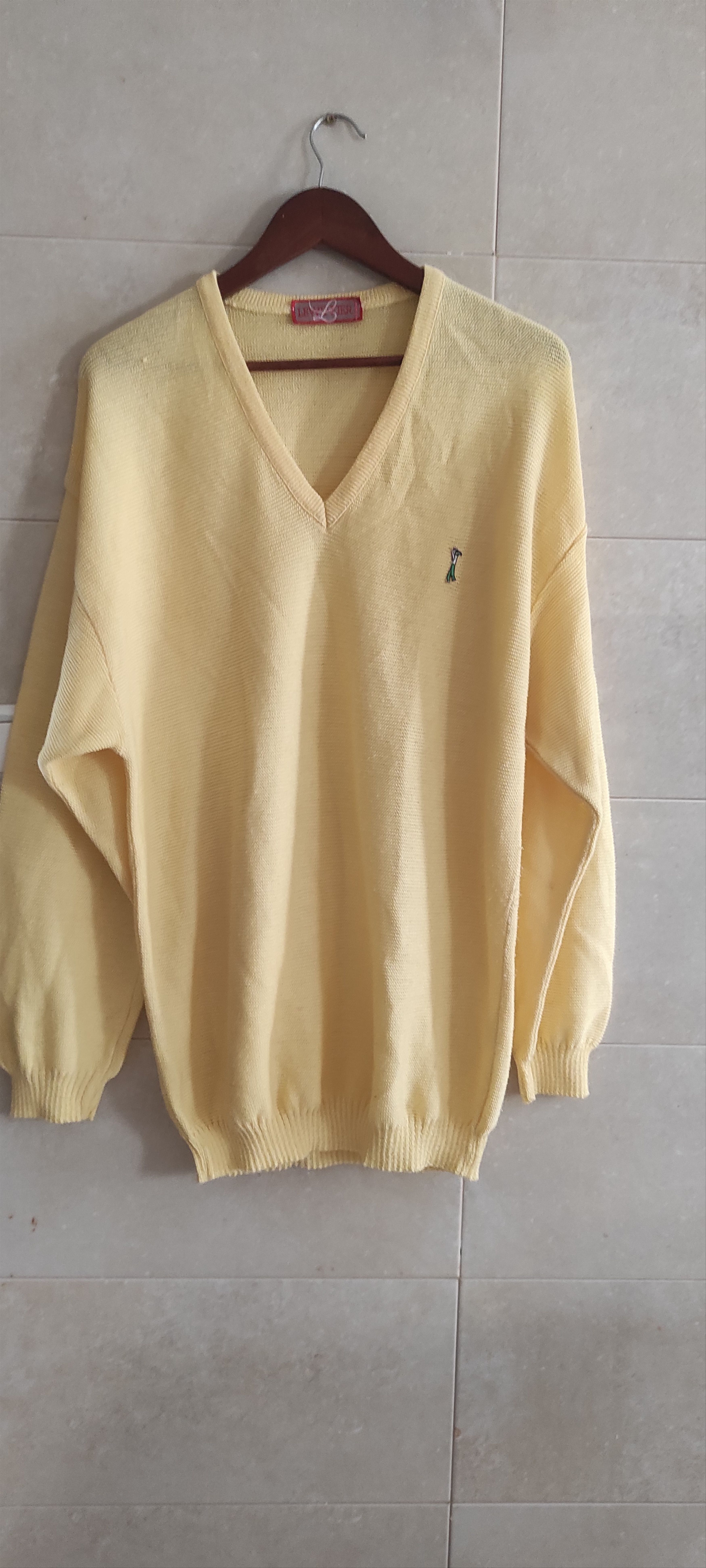 Vintage Lewinger Golf Cardigan Mens Retro Cable Knit Tennis Sweater Size US XL / EU 56 / 4 - 7 Thumbnail