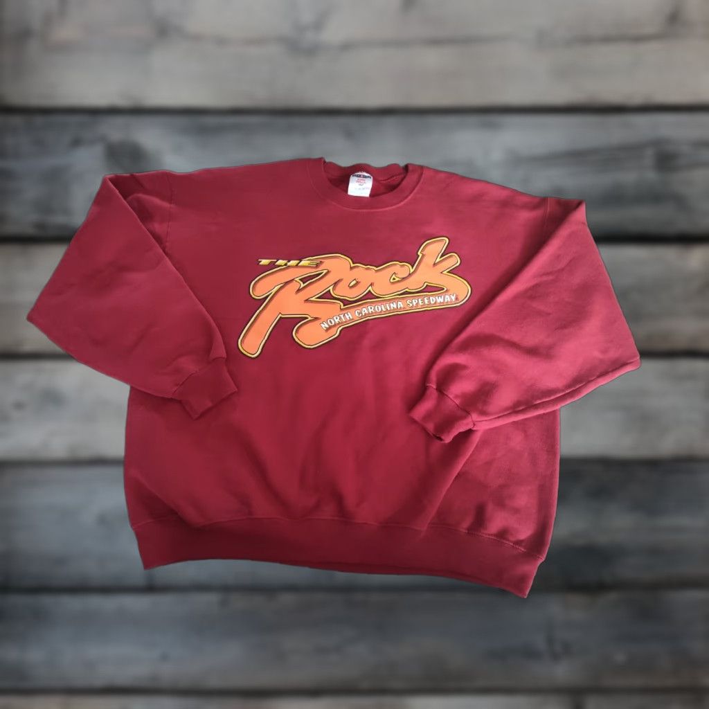 Jerzees VINTAGE Vtg 90s The Rock North Carolina Speedway Crewneck Sweatshirt Nascar Racing XL Size US XL / EU 56 / 4 - 1 Thumbnail