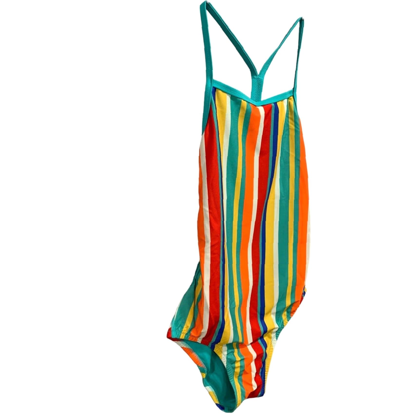Speedo VINTAGE Speedo Womens One Piece Women's Classic Fit Clean Stripe Eco Endurance Size 32 Green 90s? Size ONE SIZE - 3 Thumbnail