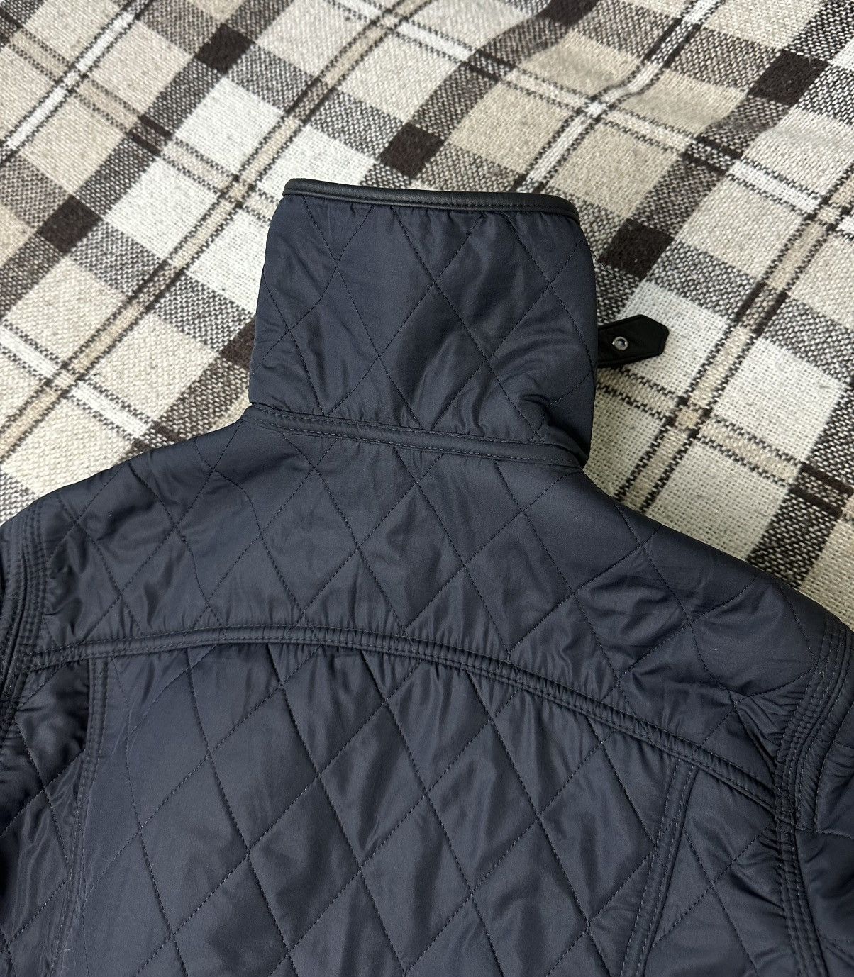 Barbour Battalion Quilt Navy Jacket with Sherpa size 36/uk10