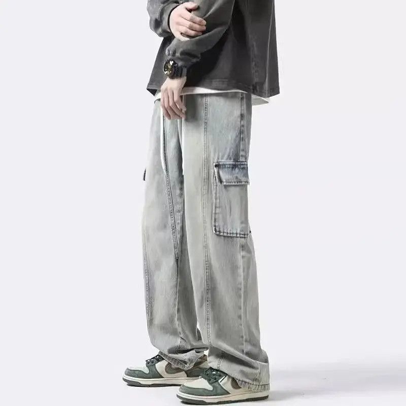Japanese Brand Retro high street loose straight leg jeans Size US 32 / EU 48 - 5 Thumbnail