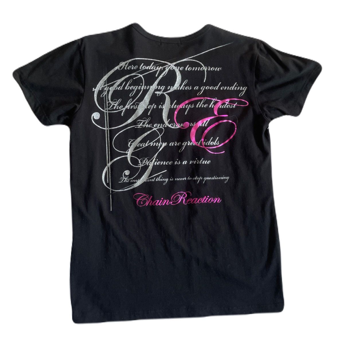 If Six Was Nine 2000s Japanese archive Vkei Glitter Rhinestone Poem Tee Size US S / EU 44-46 / 1 - 4 Thumbnail