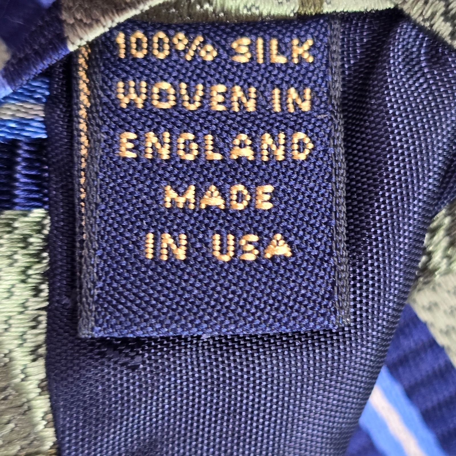 Brooks Brothers Brooks Brothers Makers Green Blue Stripe Silk Men Neck Tie Size 28 - 5 Thumbnail