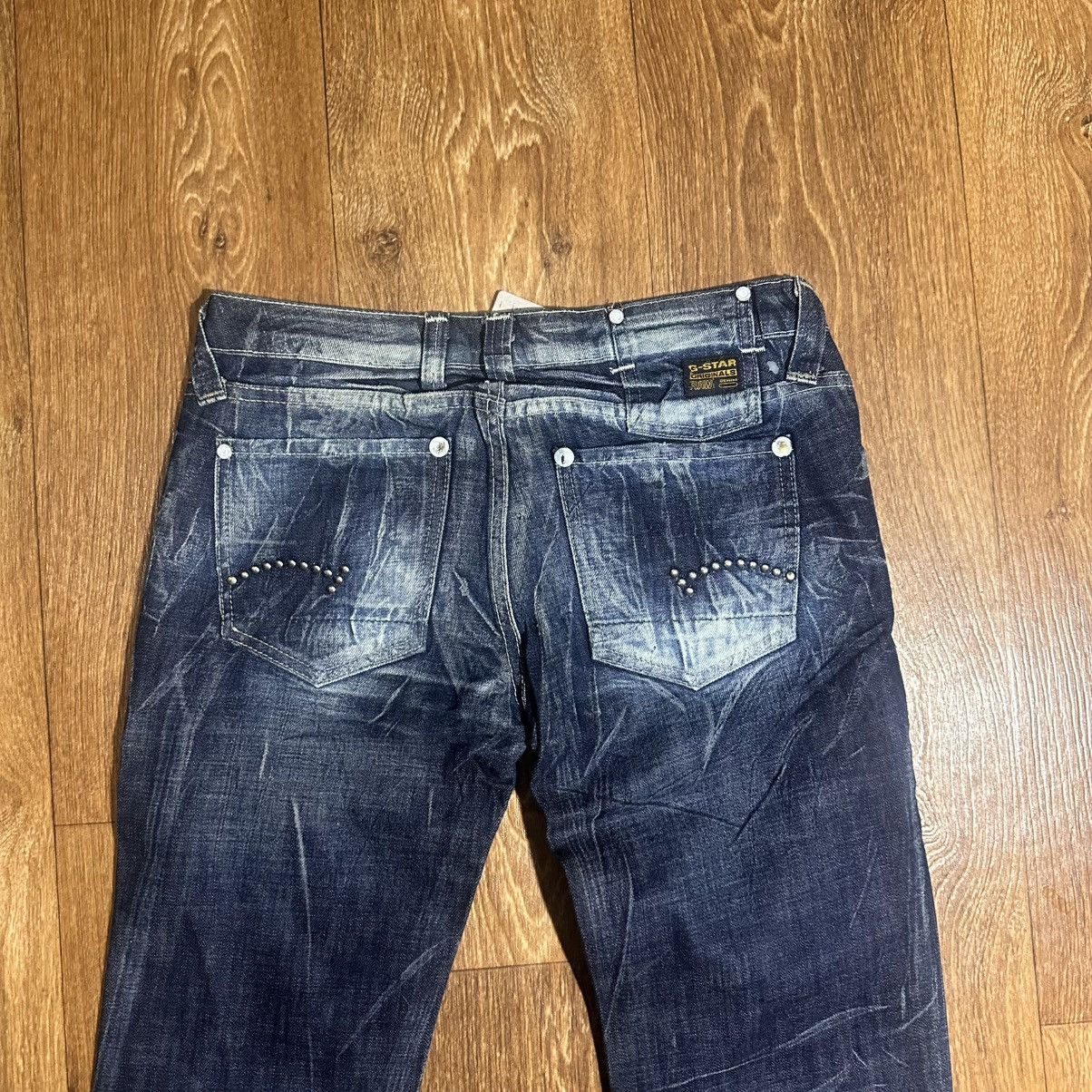 G-Star G STAR RAW 3301 Faded Dark Wash Jeans Size 32 Size 24" / US 00 / IT 34 - 2 Thumbnail