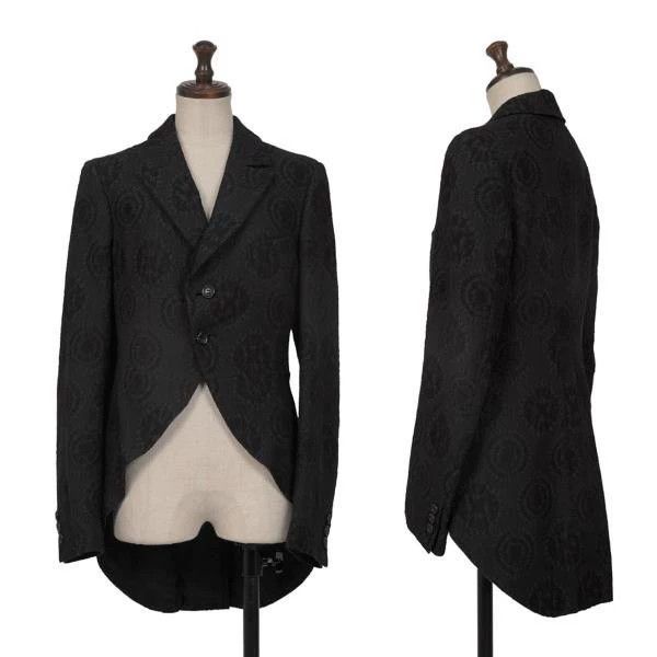 Comme des Garcons Retro black jacquard tuxedo top