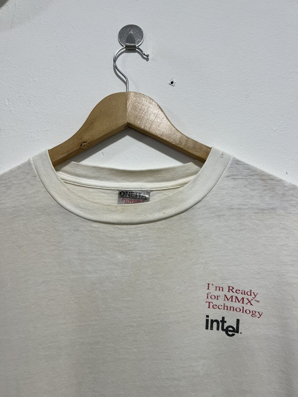 Vintage Vintage 90’s Distressed Intel Promo Tshirt Size US XL / EU 56 / 4 - 2 Thumbnail