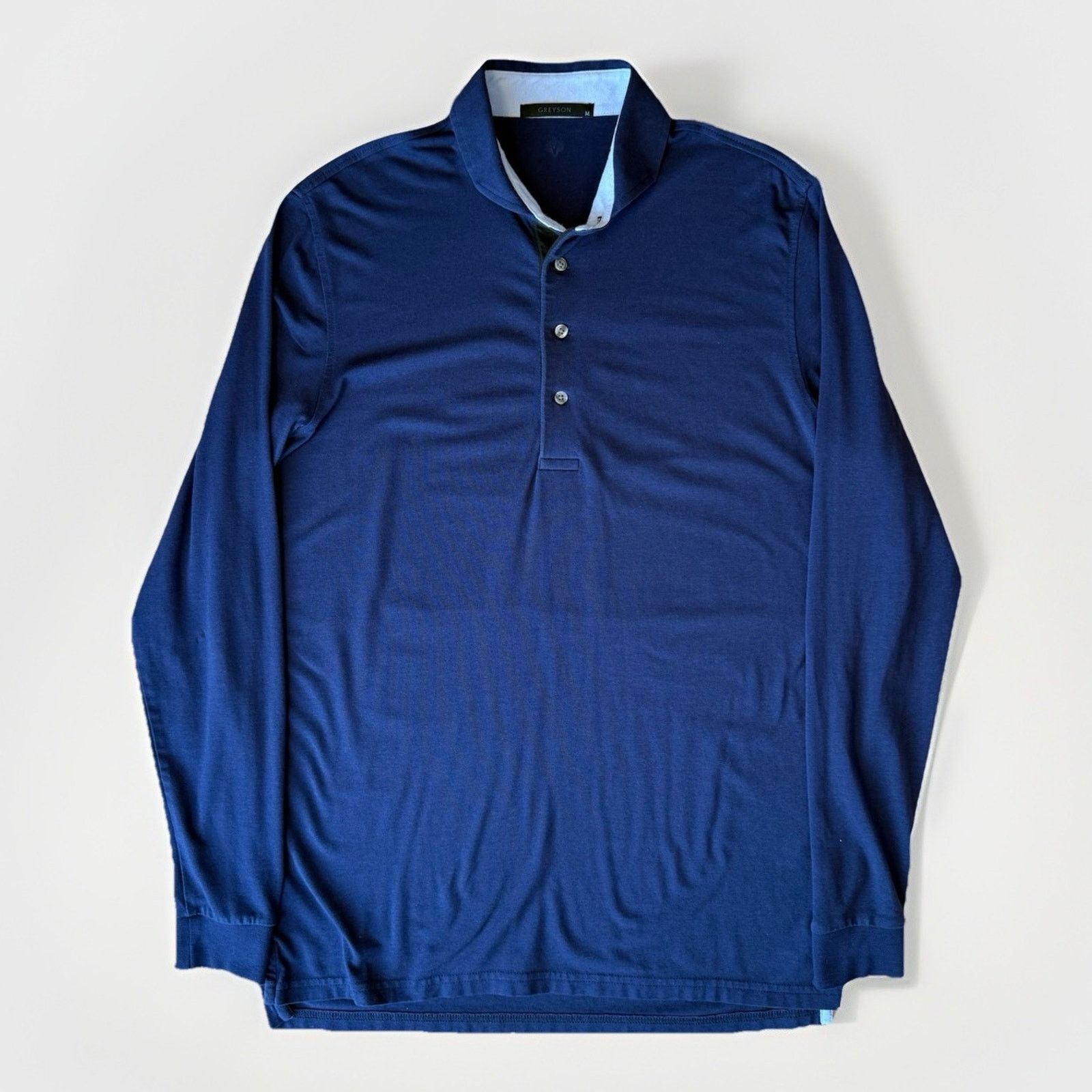 Other Greyson Apache Polo Shirt Medium Navy Long Sleeve Golf Size US M / EU 48-50 / 2 - 1 Thumbnail