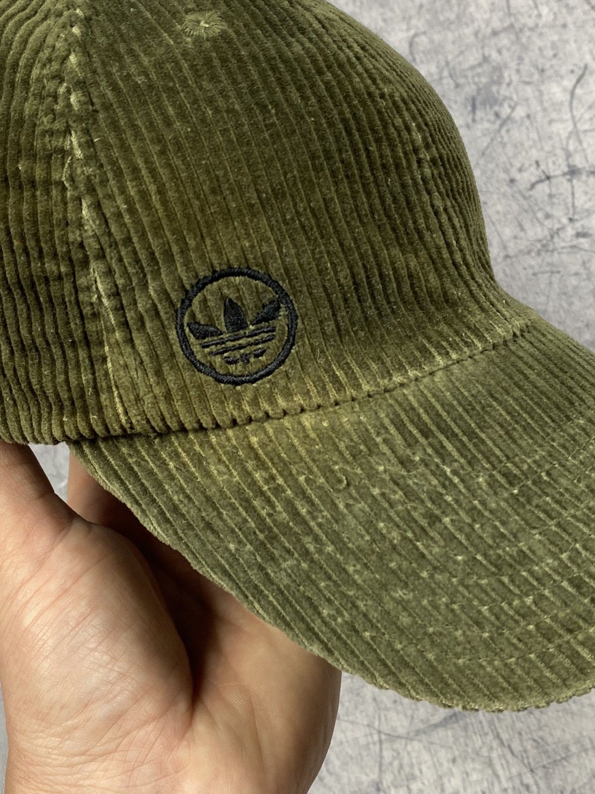 Adidas × Vintage Rare Vintage 00s Adidas Corduroy Logo Cap y2k og crazy mad Size ONE SIZE - 6 Thumbnail