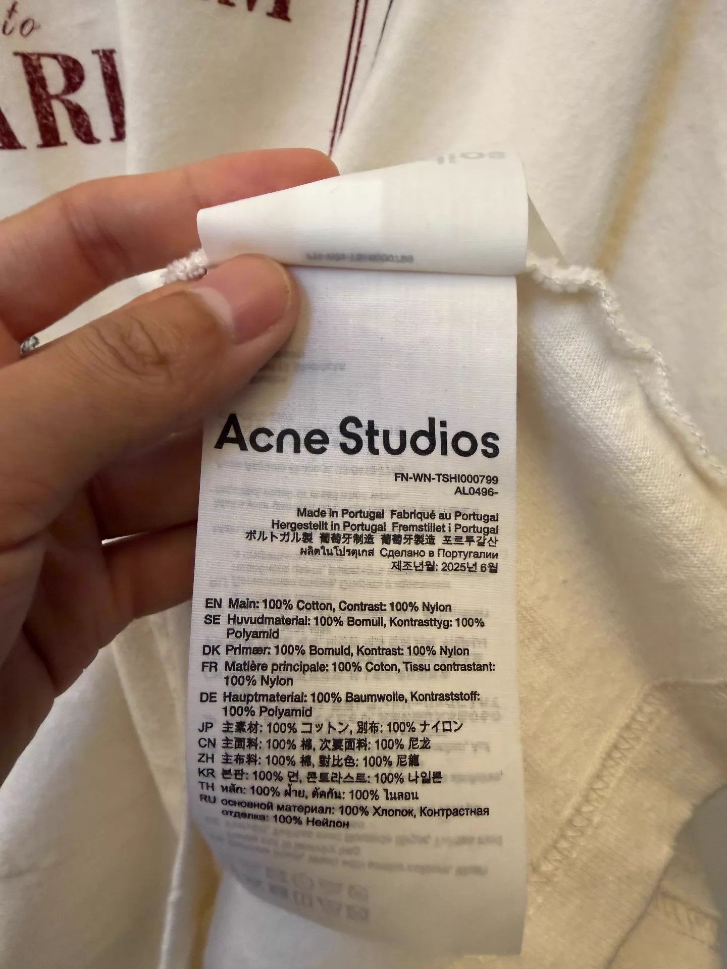Acne Studios Acne FW25 Women's Lace Logo Crewneck LS Tee Ivory S Size US S / EU 44-46 / 1 - 4 Thumbnail
