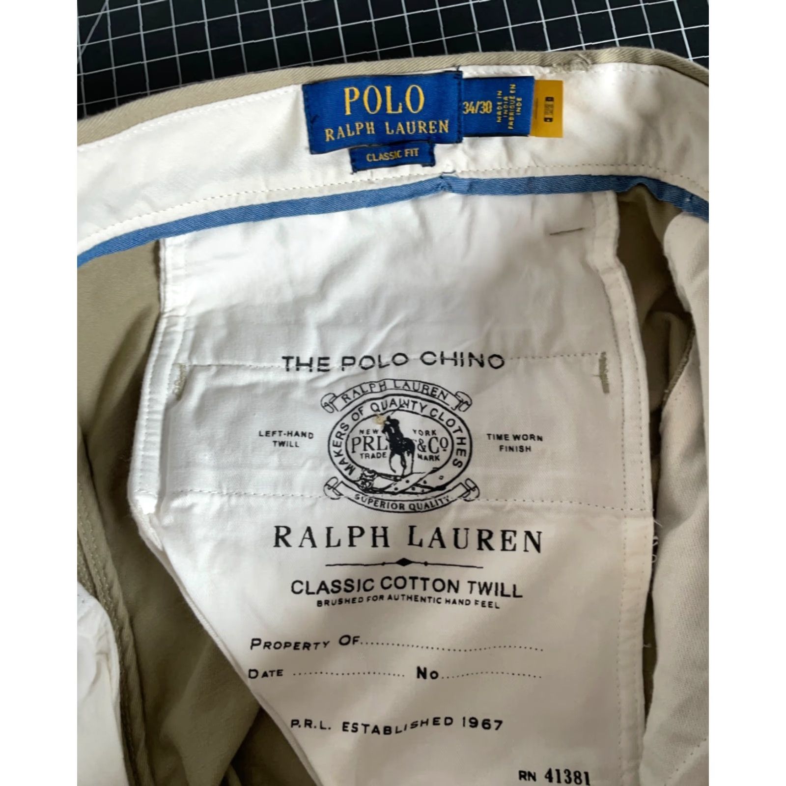 Polo Ralph Lauren Polo Ralph Lauren Chinos Men's 34 x 29 Beige Classic Fit Cotton Pants Unworn Size US S / EU 44-46 / 1 - 3 Thumbnail
