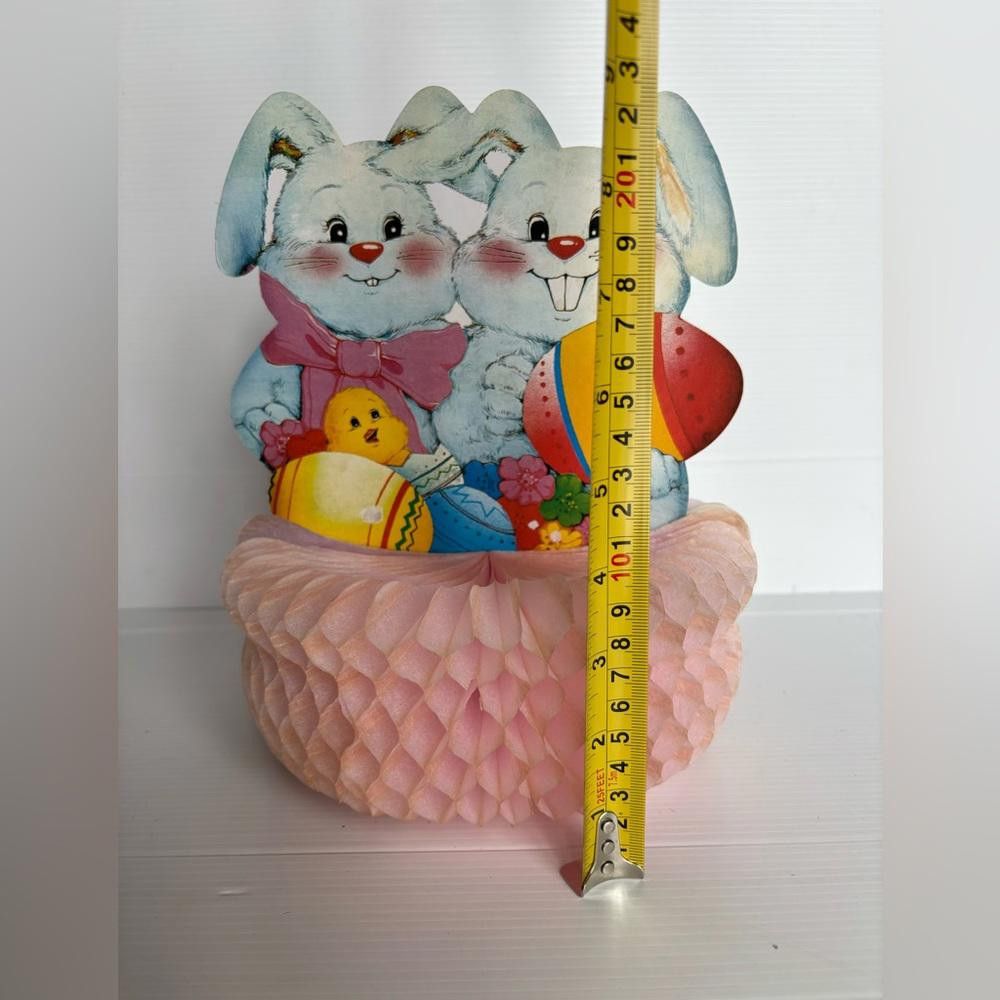 Designer 2 Vintage Easter Bunny Honeycomb Tissue Paper Decorations Size ONE SIZE - 4 Thumbnail