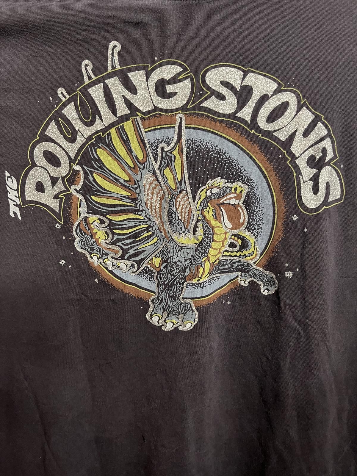 Designer The Rolling Stones Dragon T-shirt - Dragon Silver Text -XS Size US S / EU 44-46 / 1 - 3 Thumbnail
