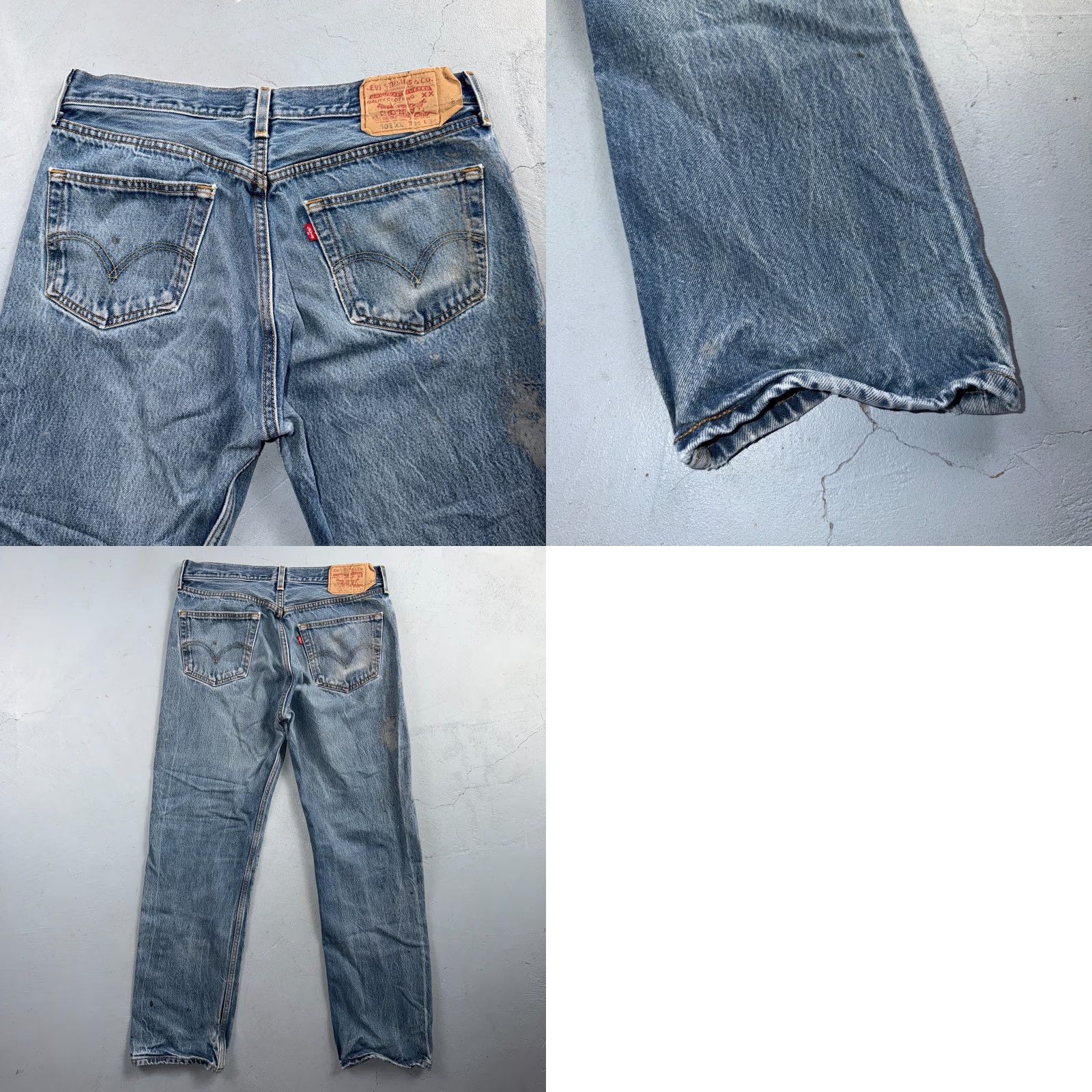 Levi's VINTAGE Levi's 501 Jeans Men Levi's 501 Series 5-Pocket Denim Blue Straight 90s 35x34 35x34 Regular Mens Jeans Size US 35 - 11 Thumbnail