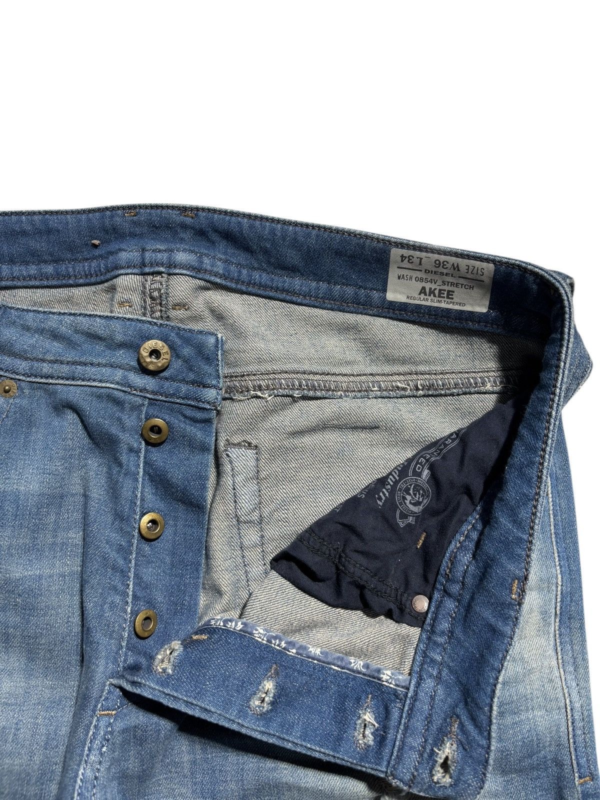 Diesel Diesel Jeans Distressed Men’s Washed Denim Size 36/34 Y2K Size US 36 / EU 52 - 4 Thumbnail