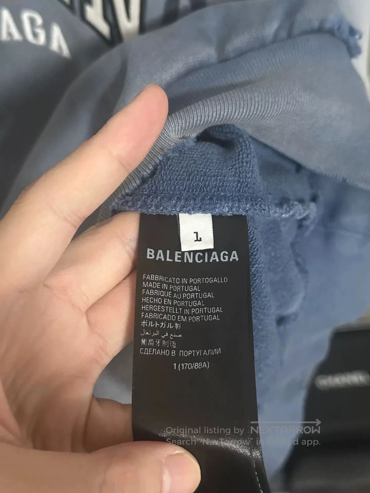 Balenciaga balenciaga blue gradient hoodie with logo. Size US XL / EU 56 / 4 - 3 Thumbnail