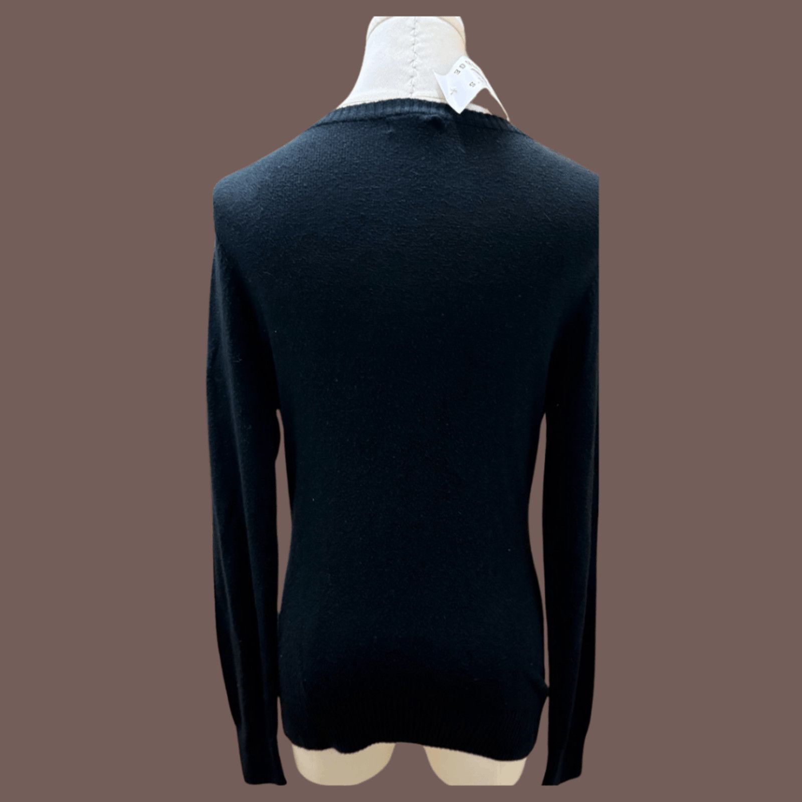 Merona VTG Argyle Sweater | Merona Black Purple | Y2K Prep Core Size S / US 4 / IT 40 - 2 Thumbnail