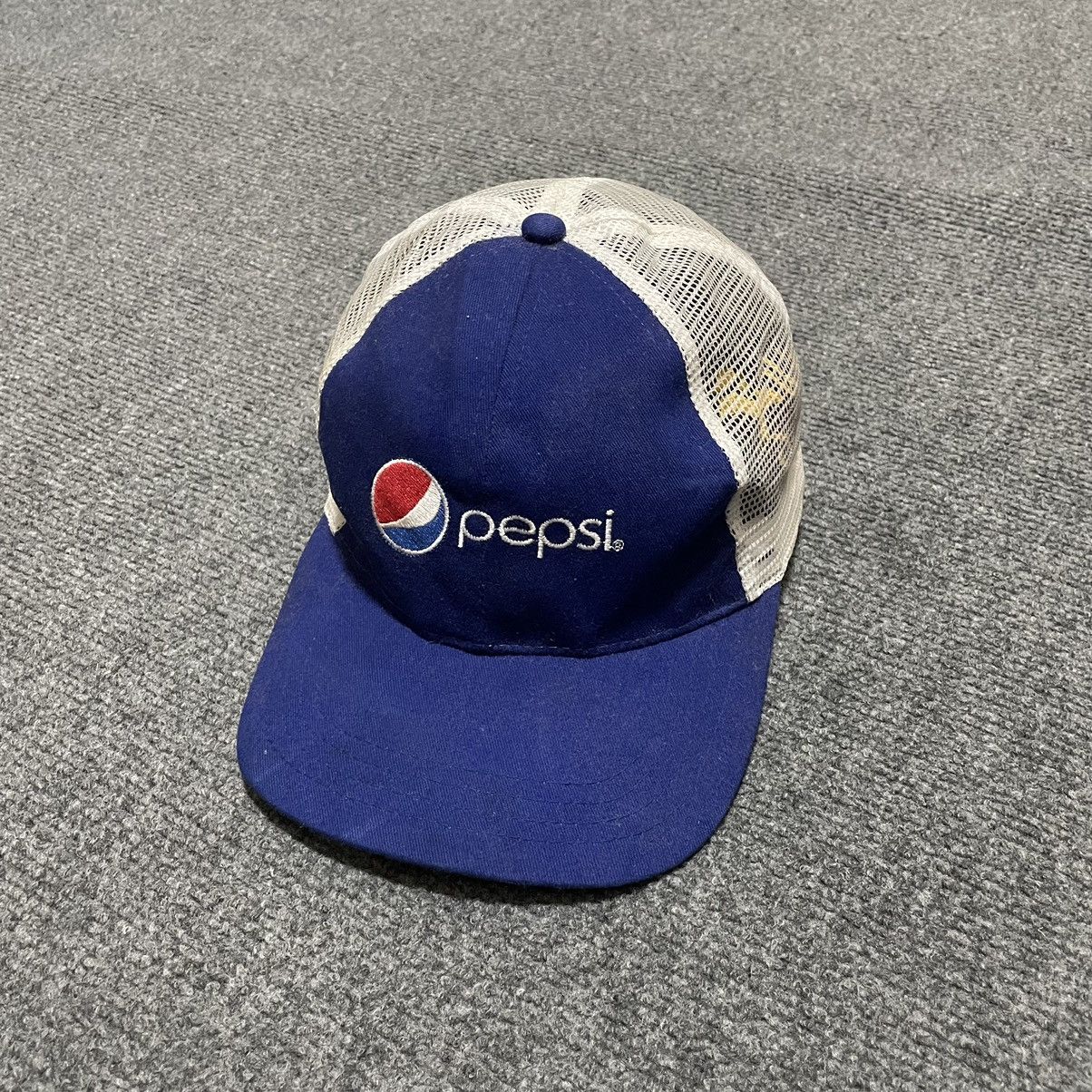 Vintage 1990s Pepsi Promo Half Mesh Snapback Cap