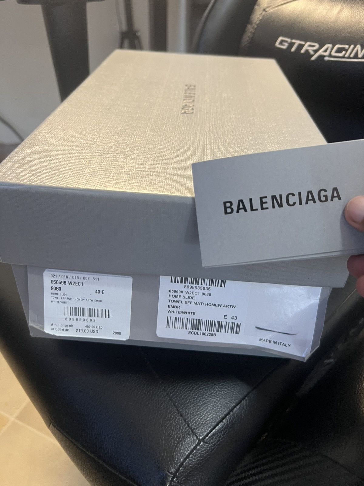 Balenciaga Balenciaga White Hotel Slippers Size US 9 / EU 42 - 5 Thumbnail