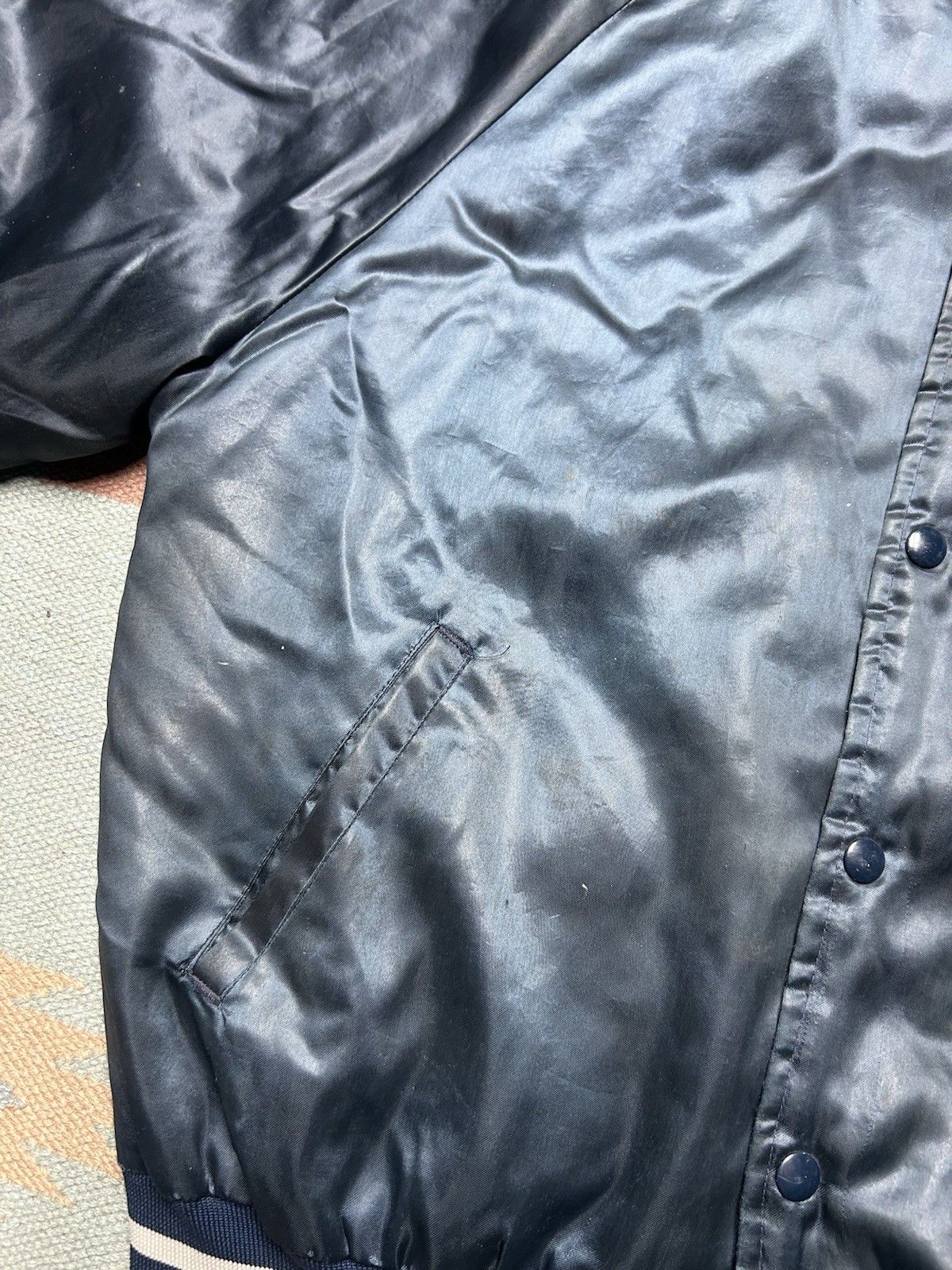 Vintage 80s satin bomber jacket hutch’s Kerrie out Montpelier ohio L Size US L / EU 52-54 / 3 - 11 Thumbnail
