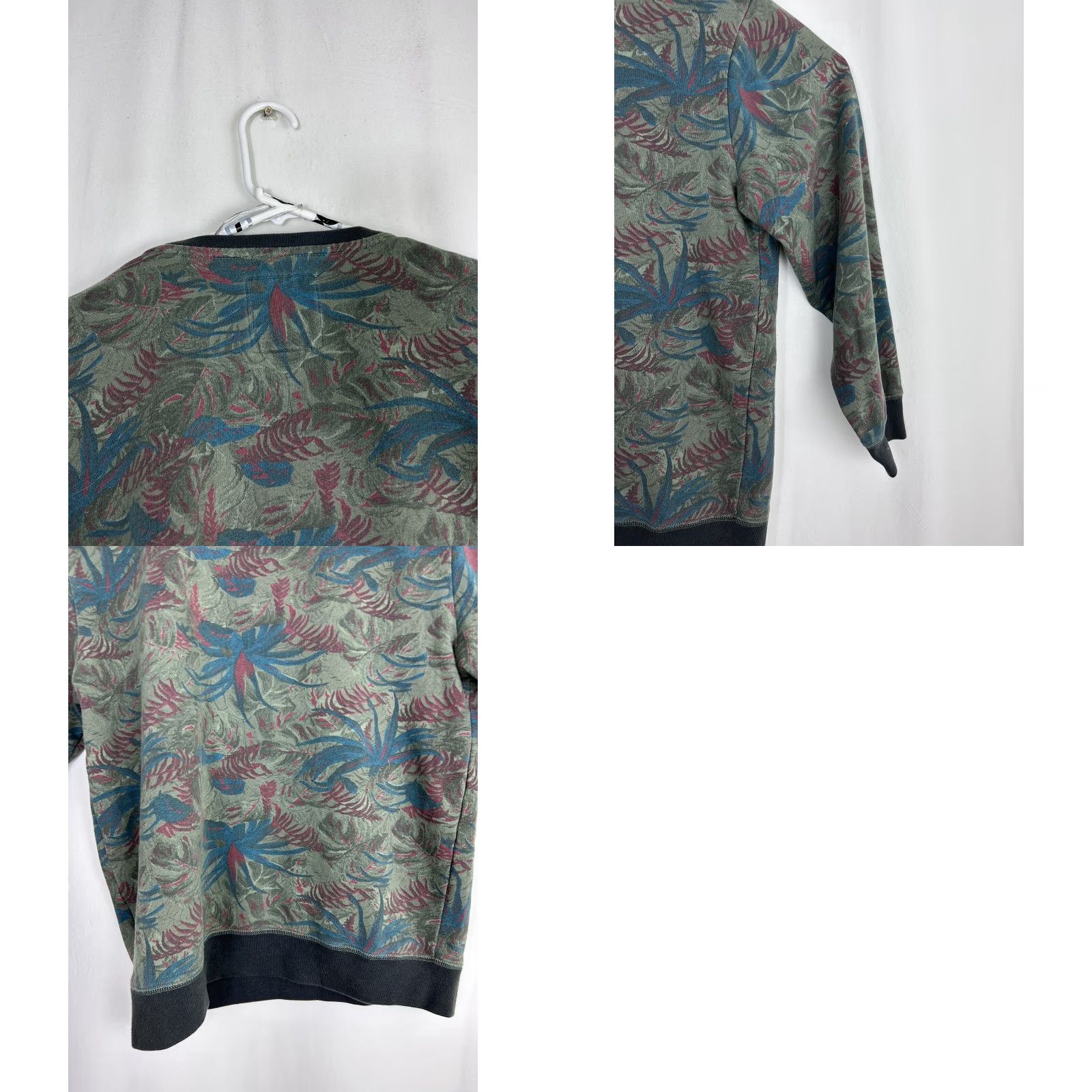 Vans VANS Womens XL Pullover Crewneck Sweater Green Long Sleeve with Leafs Size XL / US 12-14 / IT 48-50 - 9 Thumbnail