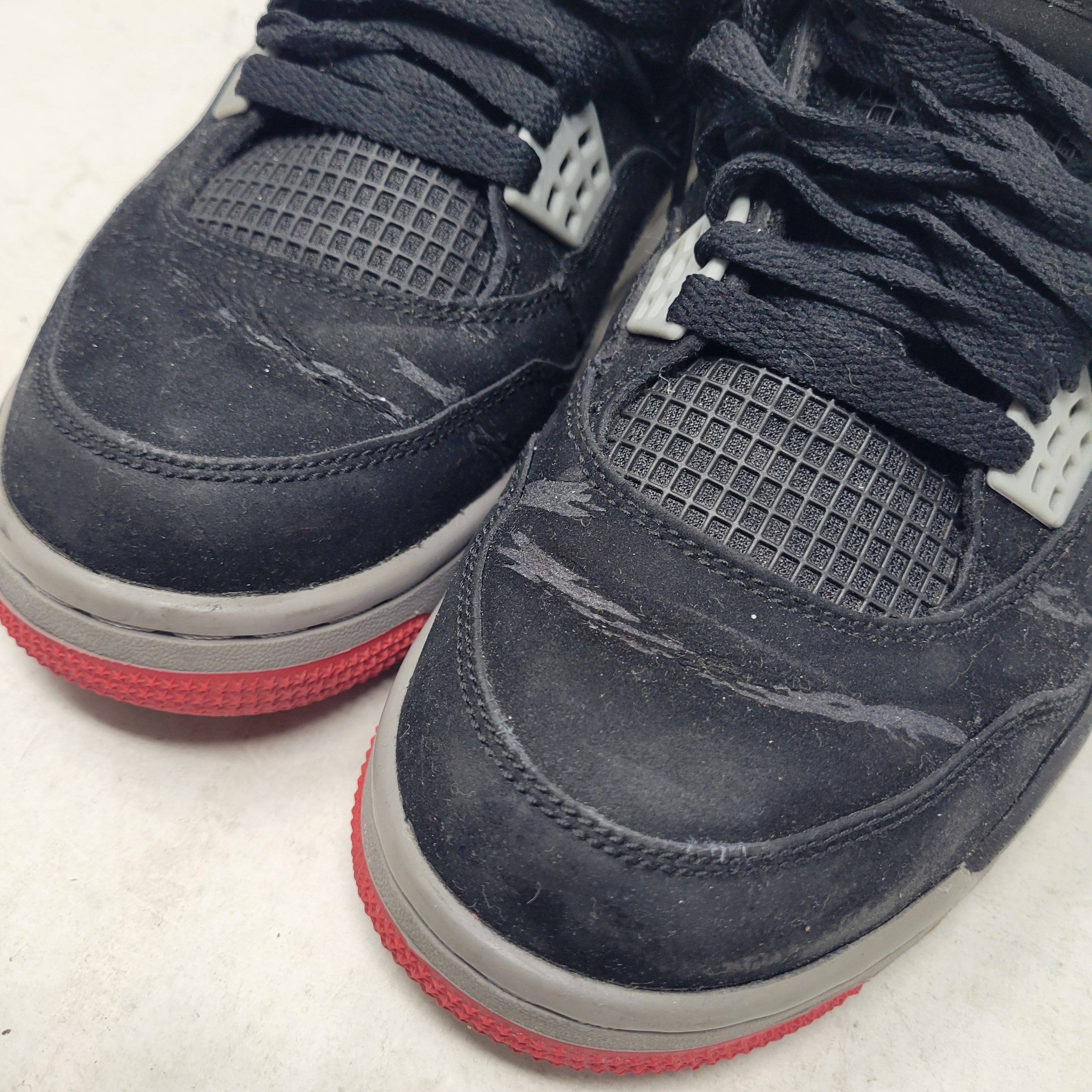 Jordan Brand × Nike Air Jordan 4 Retro IV Black Red BRED 308497-089 US sz 8 Size US 8 / EU 41 - 19 Thumbnail