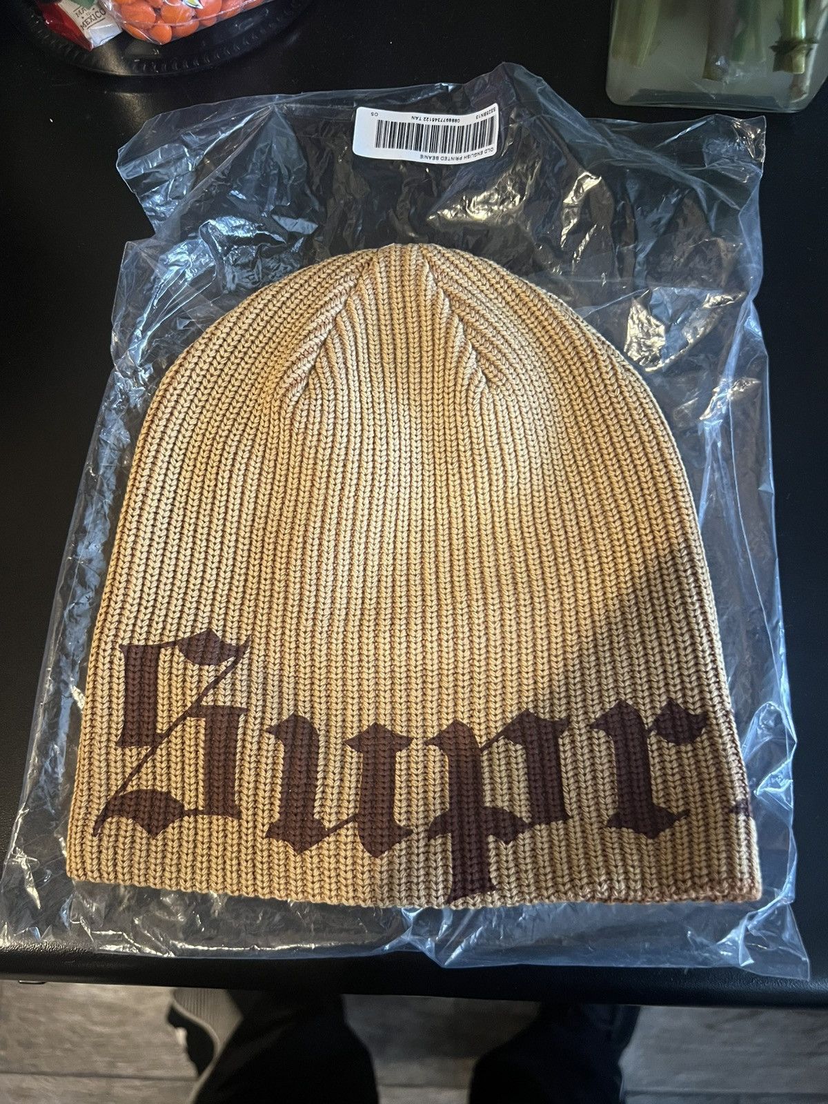 Supreme Supreme Old English Printed Beanie Brown Size ONE SIZE - 1 Thumbnail