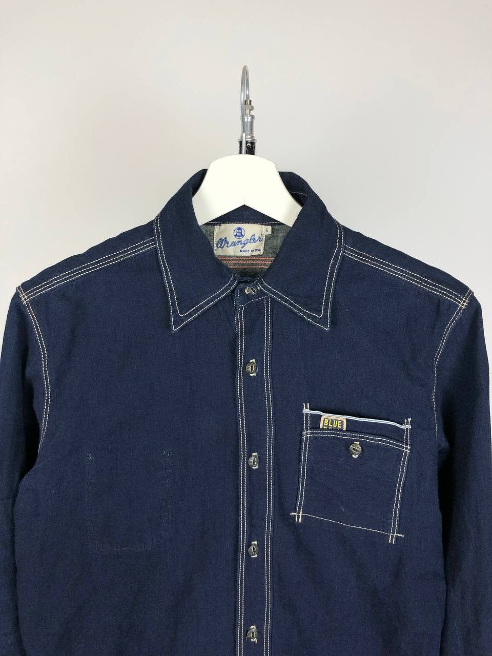 Wrangler Wrangler USA Shirt Slim Fit Blue size S Size US S / EU 44-46 / 1 - 2 Thumbnail