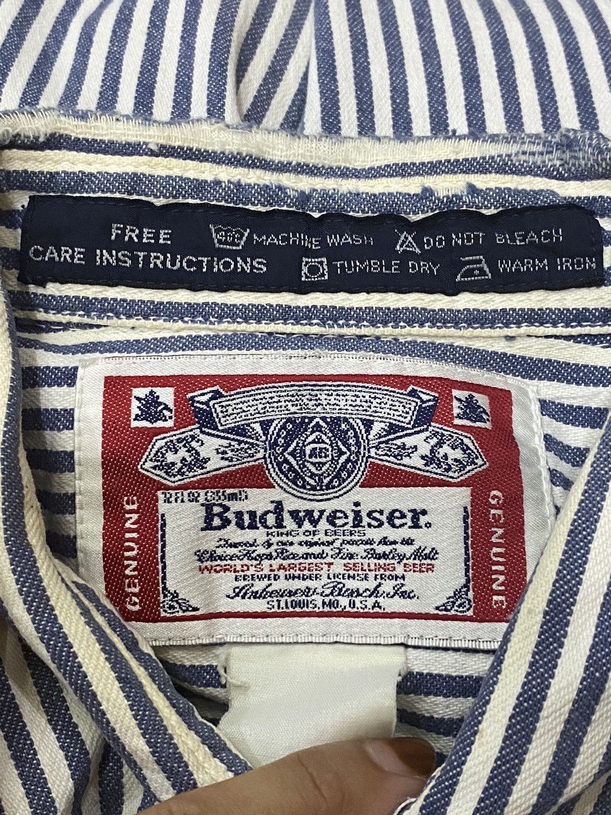 Budweiser × Vintage VIntage Budweiser Hickory Button Jacket Size US XL / EU 56 / 4 - 12 Thumbnail