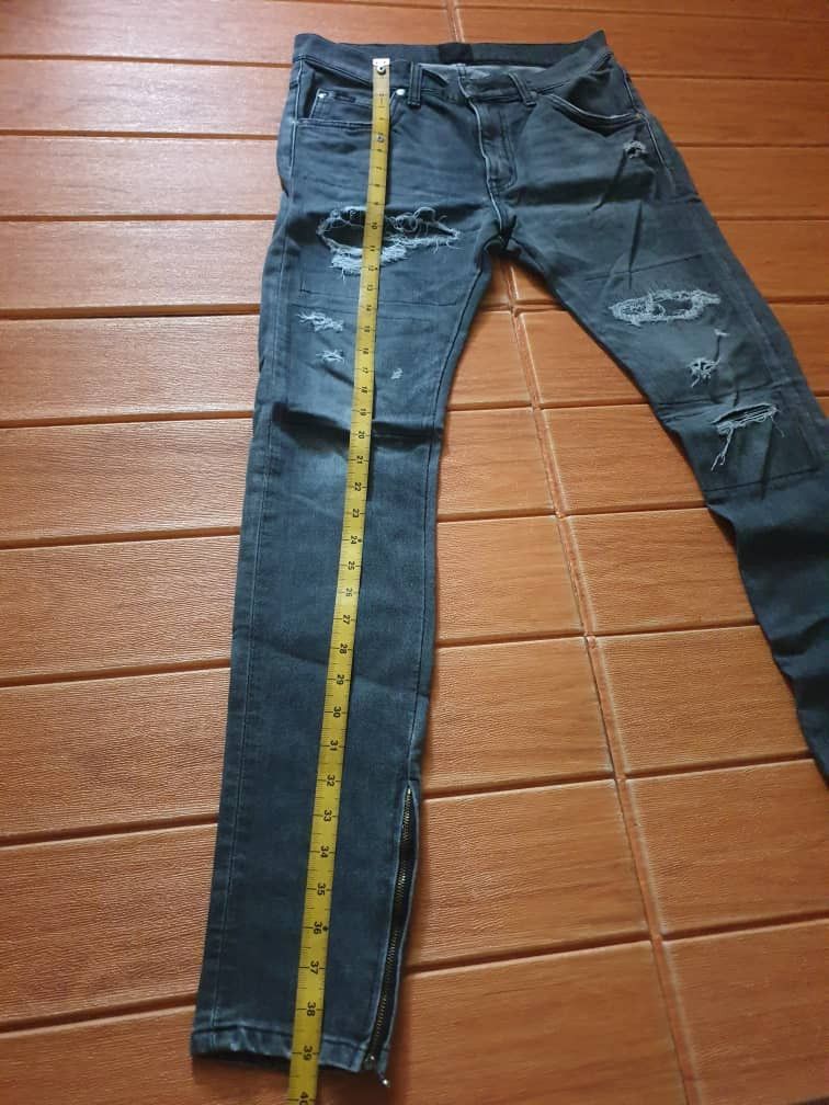 Japanese Brand 💥Lee riders custom zipper leg distressed jeans Size US 30 / EU 46 - 9 Thumbnail