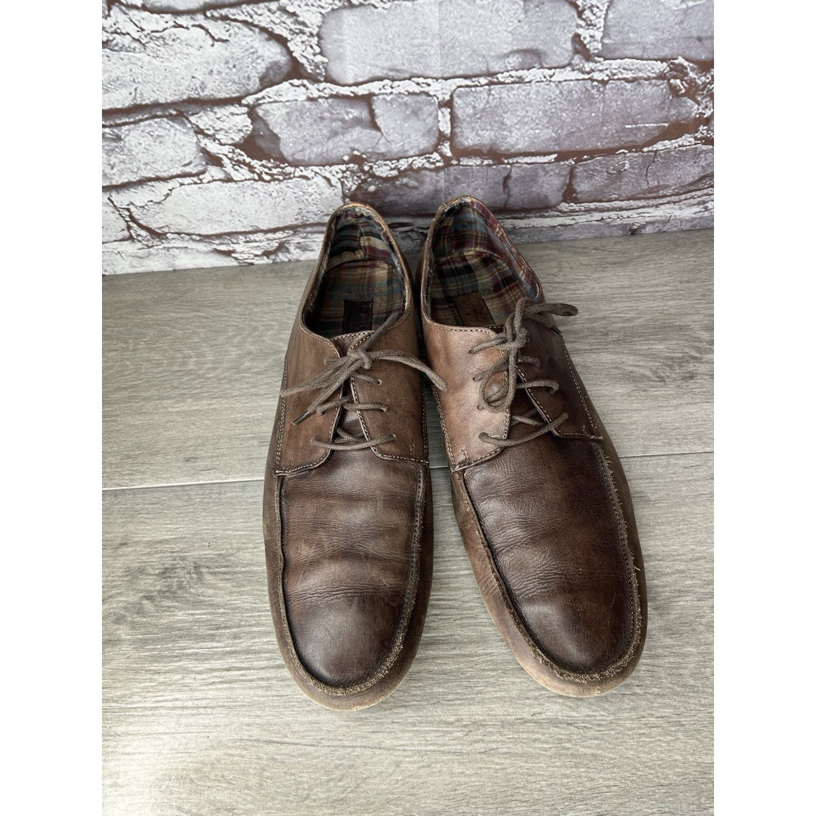 Bed Stu Bed Stu Distressed Brown Oiled Leather Lace Derby Oxfords Me Size US 10.5 / EU 43-44 - 15 Thumbnail