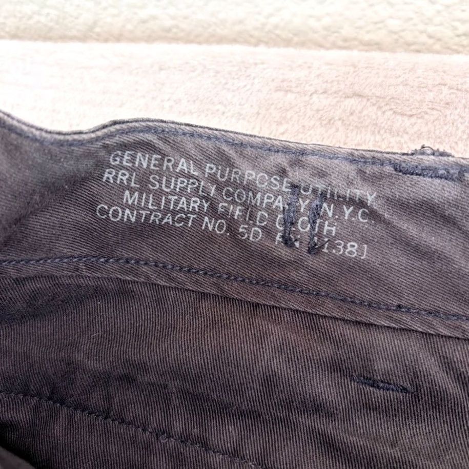 Ralph Lauren VINTAGE? No. RRL Pants Paratrooper Military Cargo Double RL Pants in Onyx Cloth Men 34x32 Size US 34 / EU 50 - 2 Thumbnail