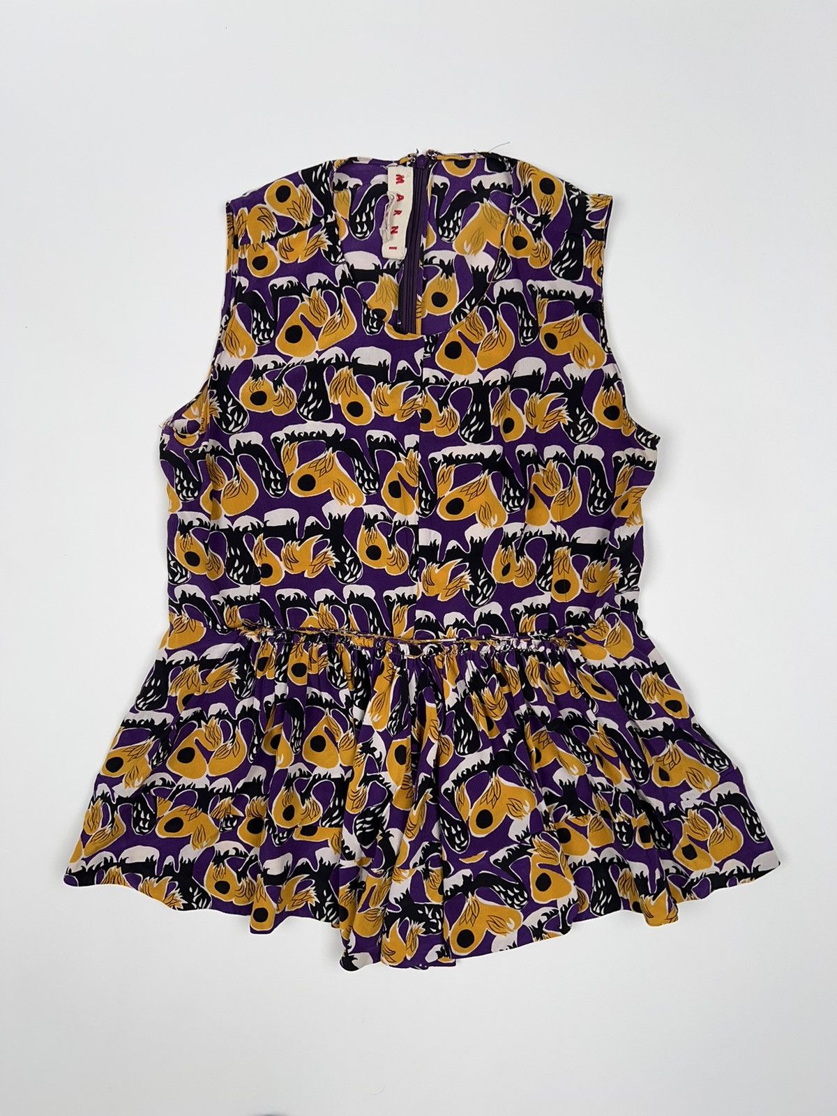 Marni Marni Silk Blouse Mini Dress Top Multicolour Size M / US 6-8 / IT 42-44 - 2 Thumbnail