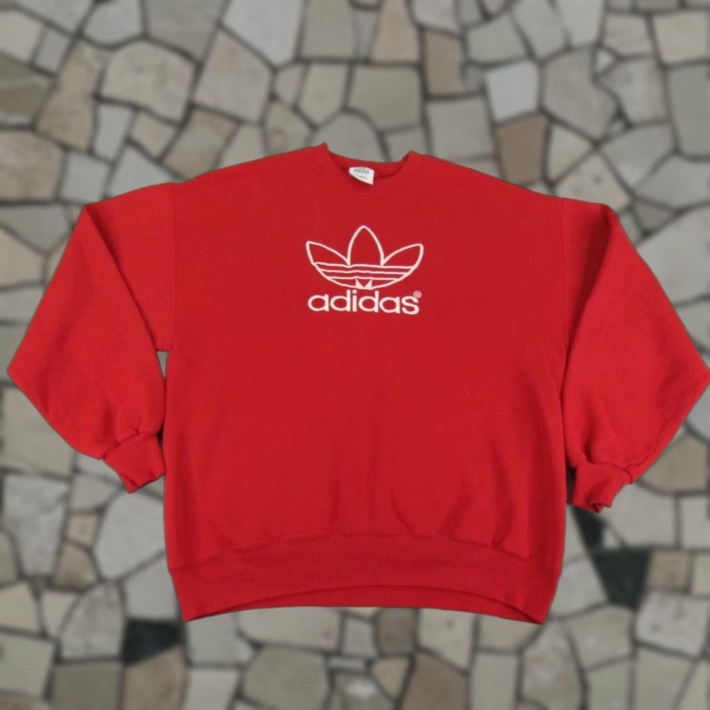 Adidas Vintage Adidas Equipment Sweatshirt Men Medium Red 90s Sports Crewneck Pullover Size US M / EU 48-50 / 2 - 1 Thumbnail