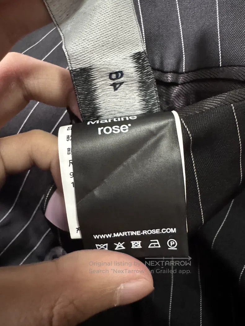Martine Rose Martine Rose Black Thin Striped Suit Size 46R - 7 Thumbnail