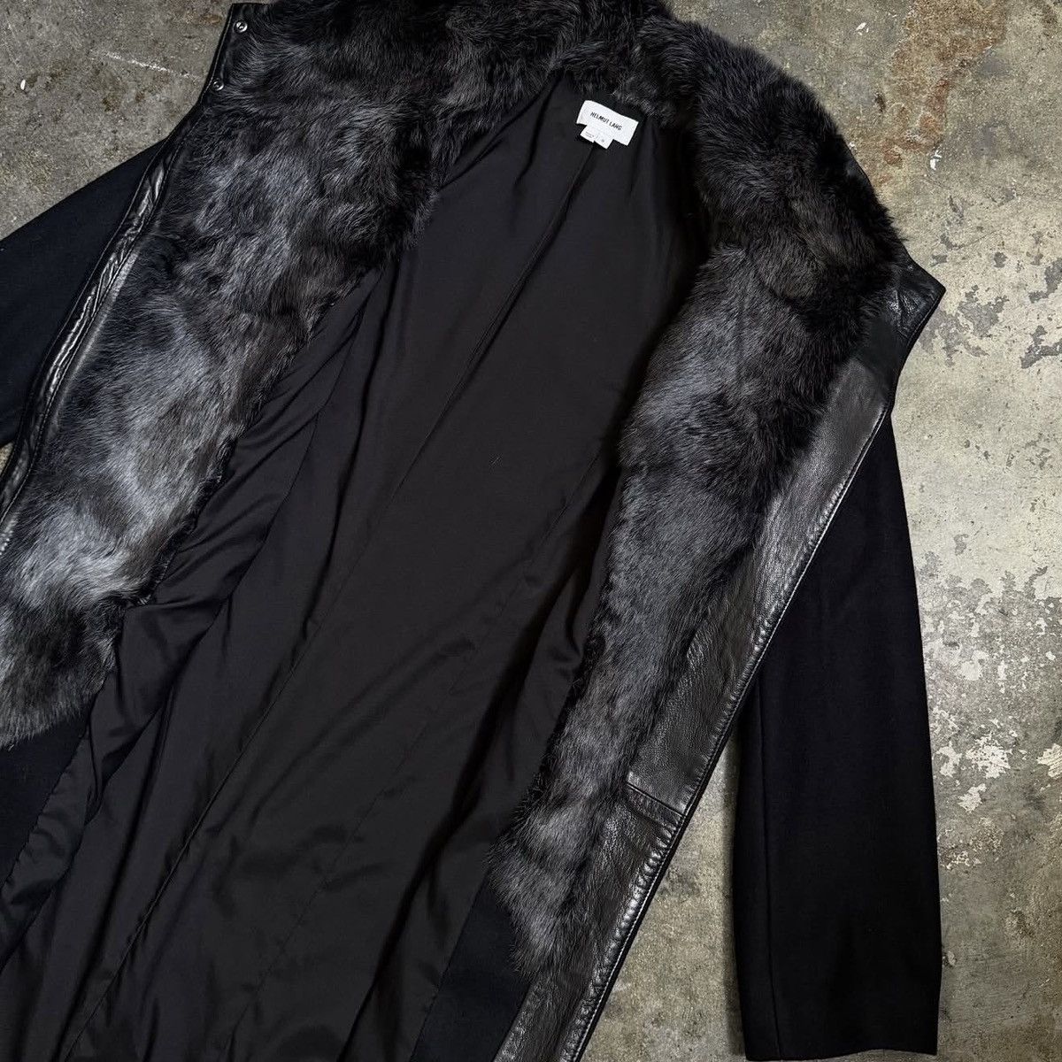 Helmut Lang HELMUT LANG RABBIT FUR TRENCH- BLACK - S Size S / US 4 / IT 40 - 6 Thumbnail