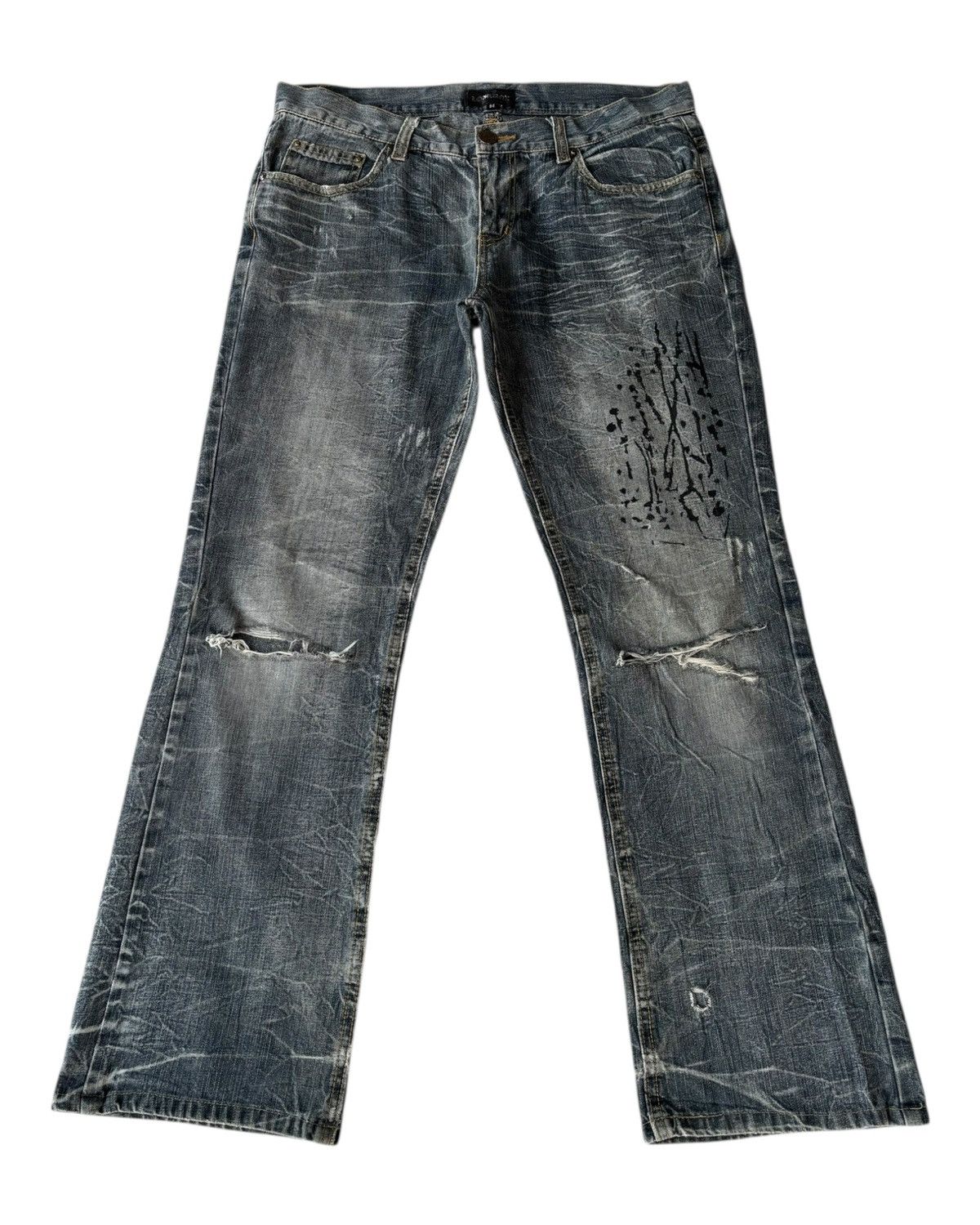 Undercover SS03 Underscover Scab “D-Link” Flared Denim | Grailed