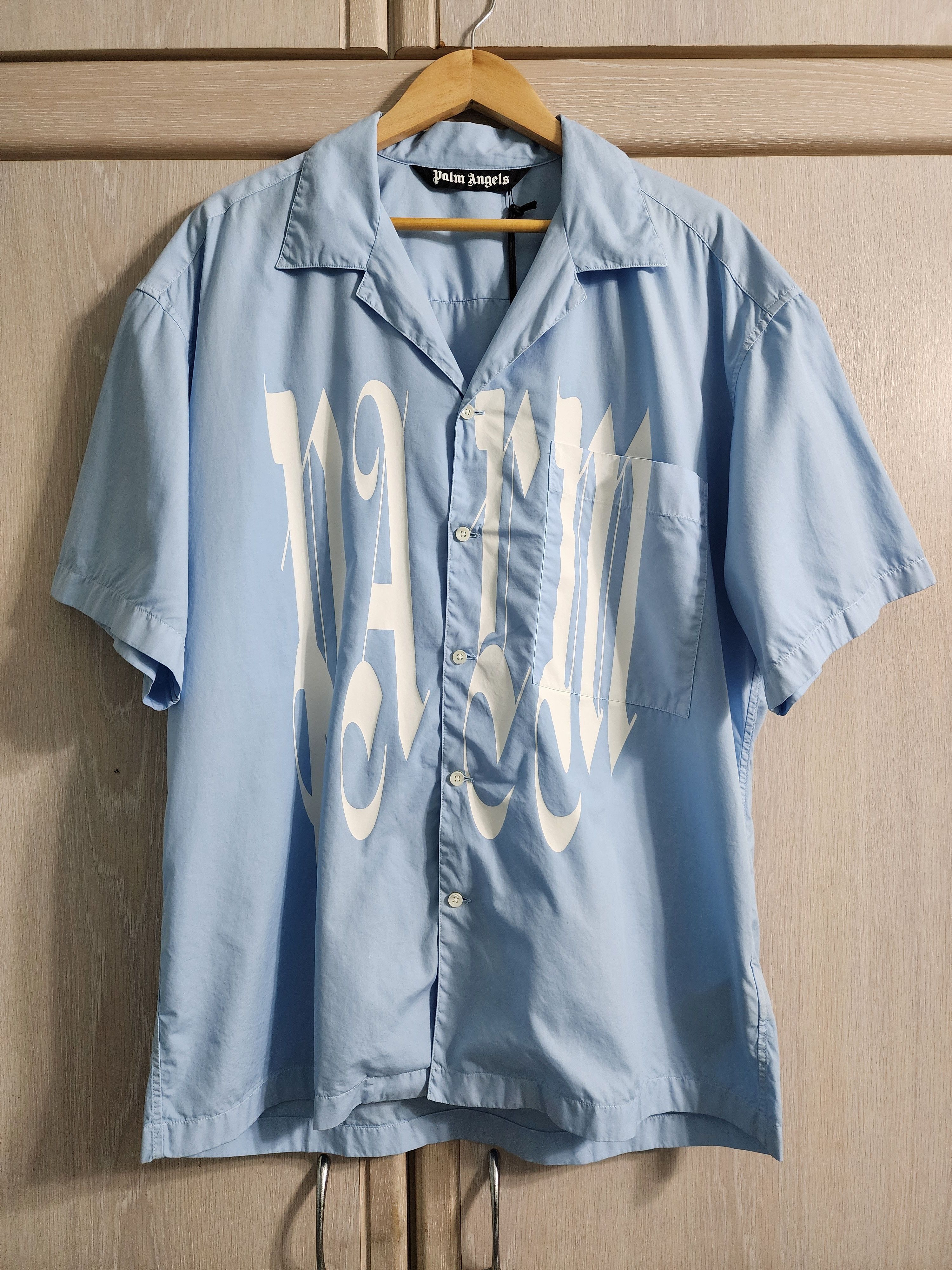 Palm Angels Gothic Logo Shirt Size US M / EU 48-50 / 2 - 4 Thumbnail