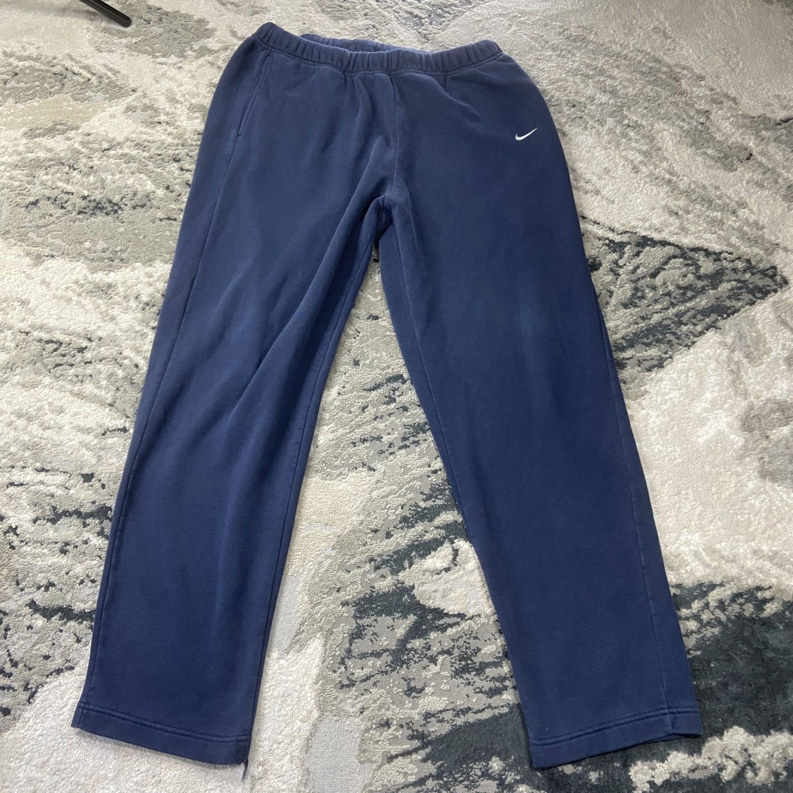 Nike Nike Y2K Baggy Sweatpants Mens XL Navy Blue Fleece Lined Size US 36 / EU 52 - 1 Thumbnail