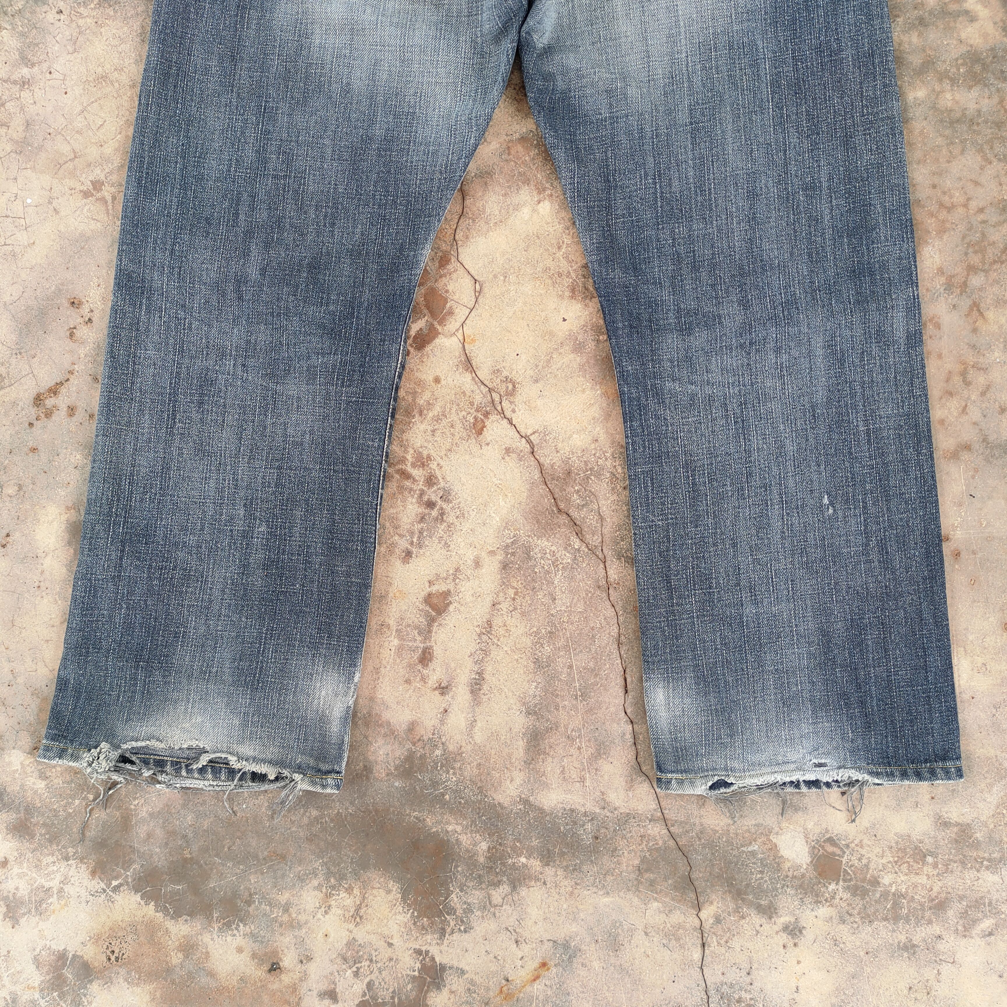 Edwin VINTAGE EDWIN FADED RIPPED JEANS DENIM PANTS Size US 37 - 10 Thumbnail