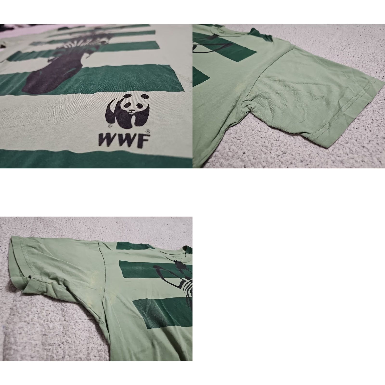 Vintage Chaser LA Tshirt Green Zebra WWF World Wildlife Foundation SZ XL Size US XL / EU 56 / 4 - 8 Thumbnail