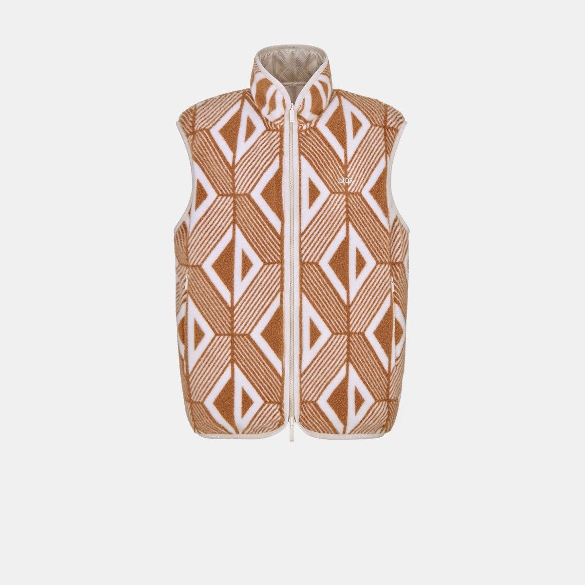 image of Dior O1Bcso1Str0324 Vests In White/ Brown in White/Brown, Men's (Size Large)
