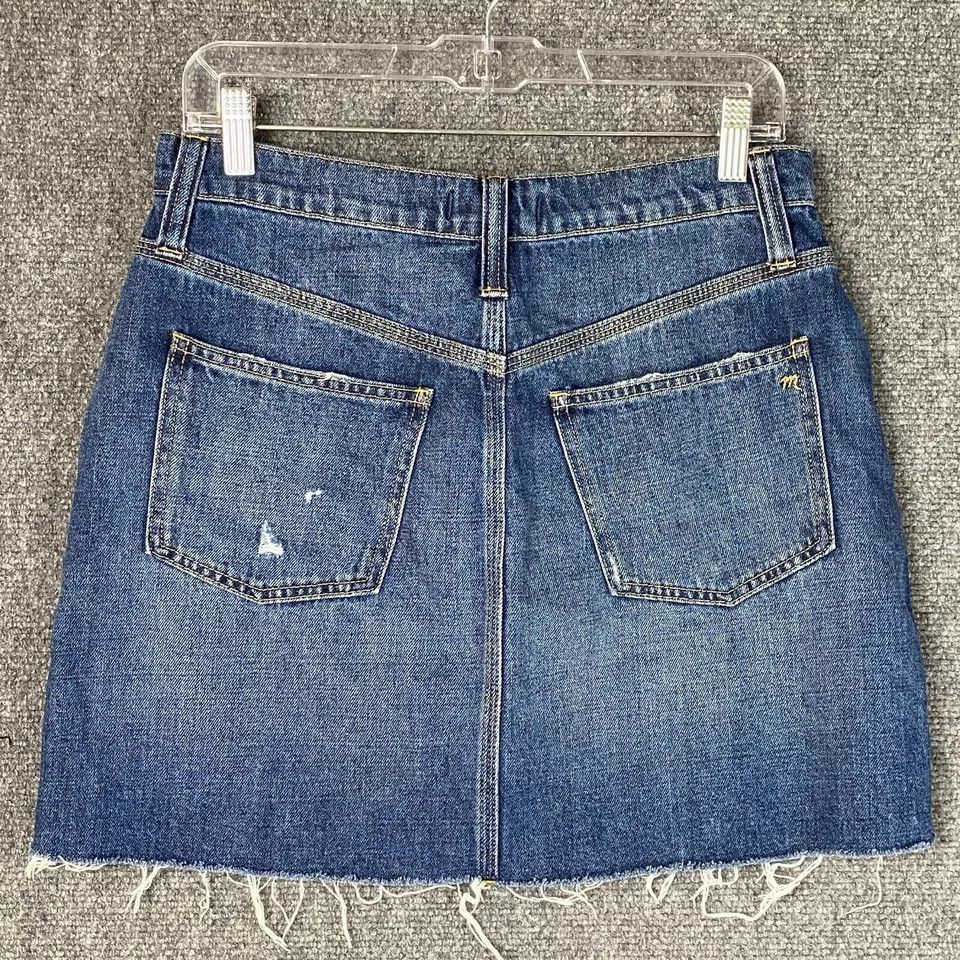 Madewell Madewell Skirt Women's 28 Denim 100% Cotton 30" Waist Adults Size 30" / US 8 / IT 44 - 5 Thumbnail