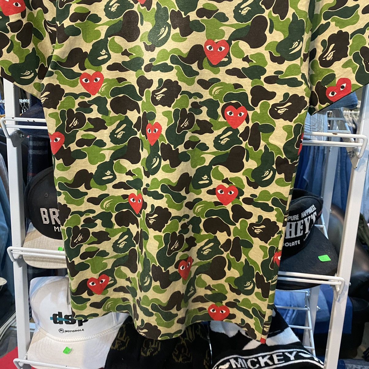 Bape × Comme des Garcons 2012 Comme Des Garcons Play X Bape Full Print Tshirts Size US S / EU 44-46 / 1 - 9 Thumbnail