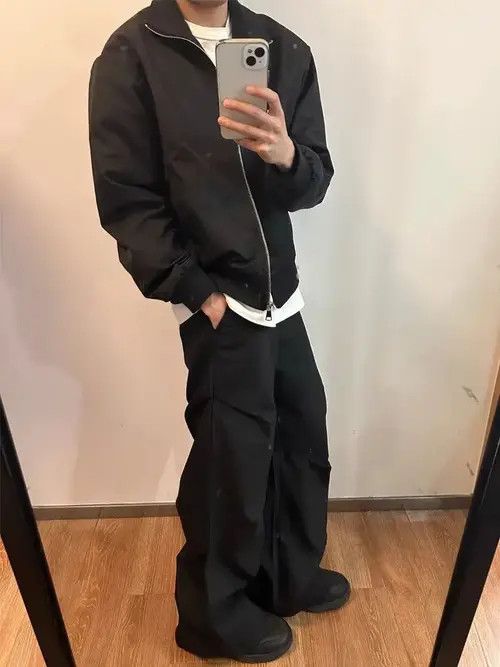 VIBE Baggy Wide Leg Casual Pants Black Size US 34 / EU 50 - 5 Thumbnail